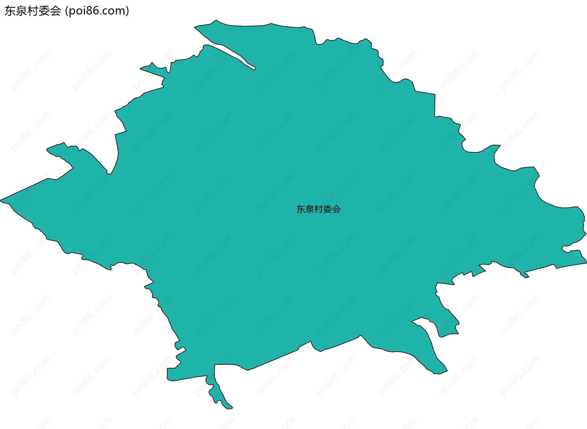东泉村委会边界地图