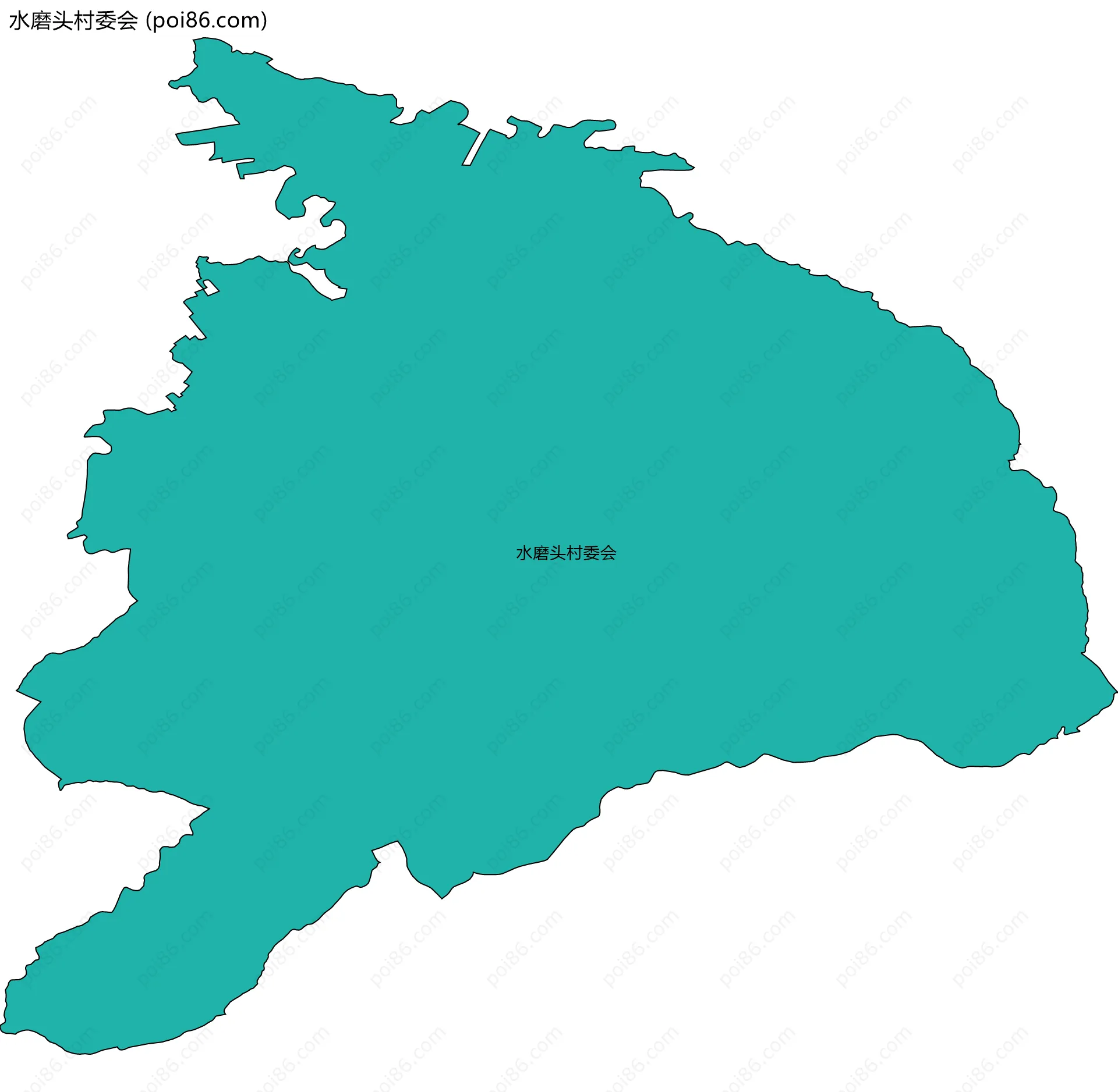 水磨头村委会边界地图