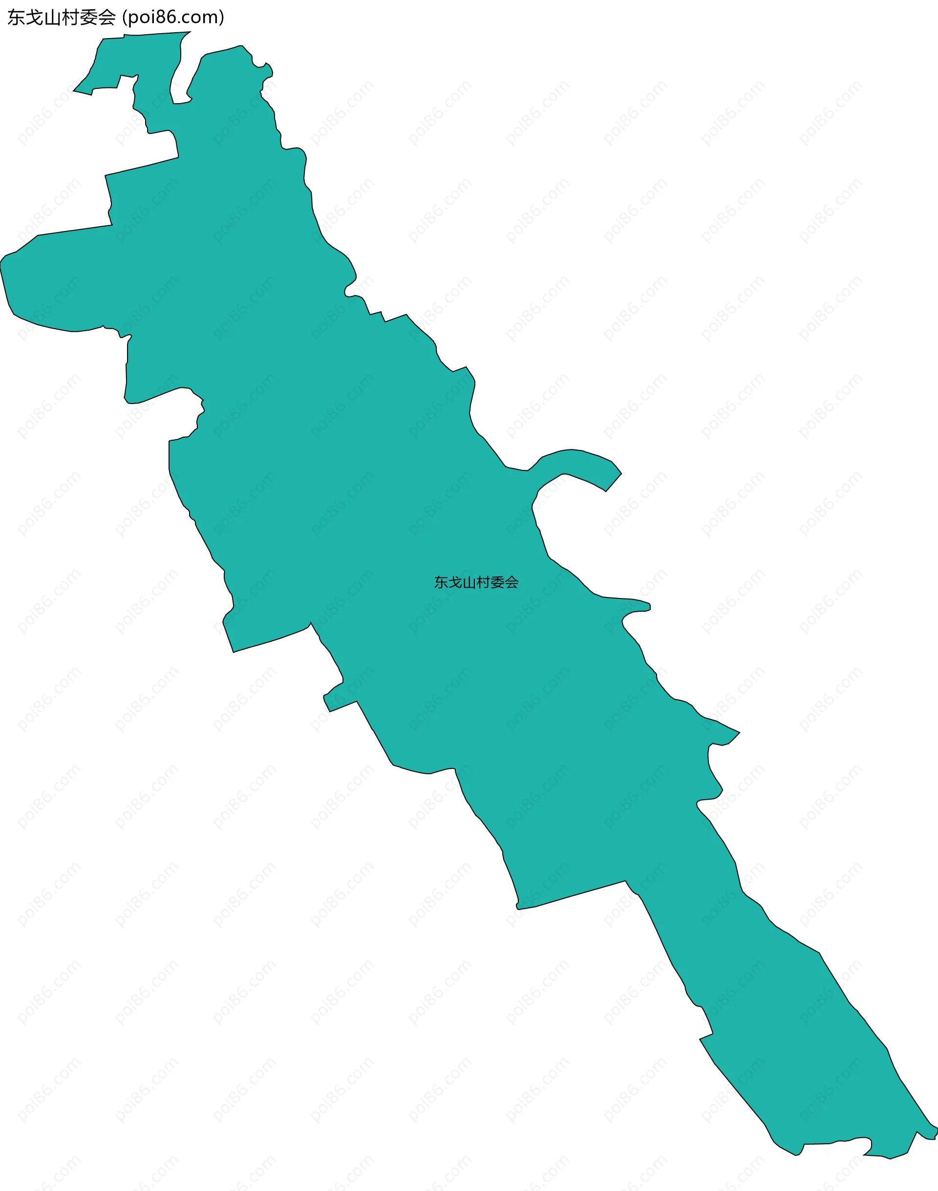 东戈山村委会边界地图