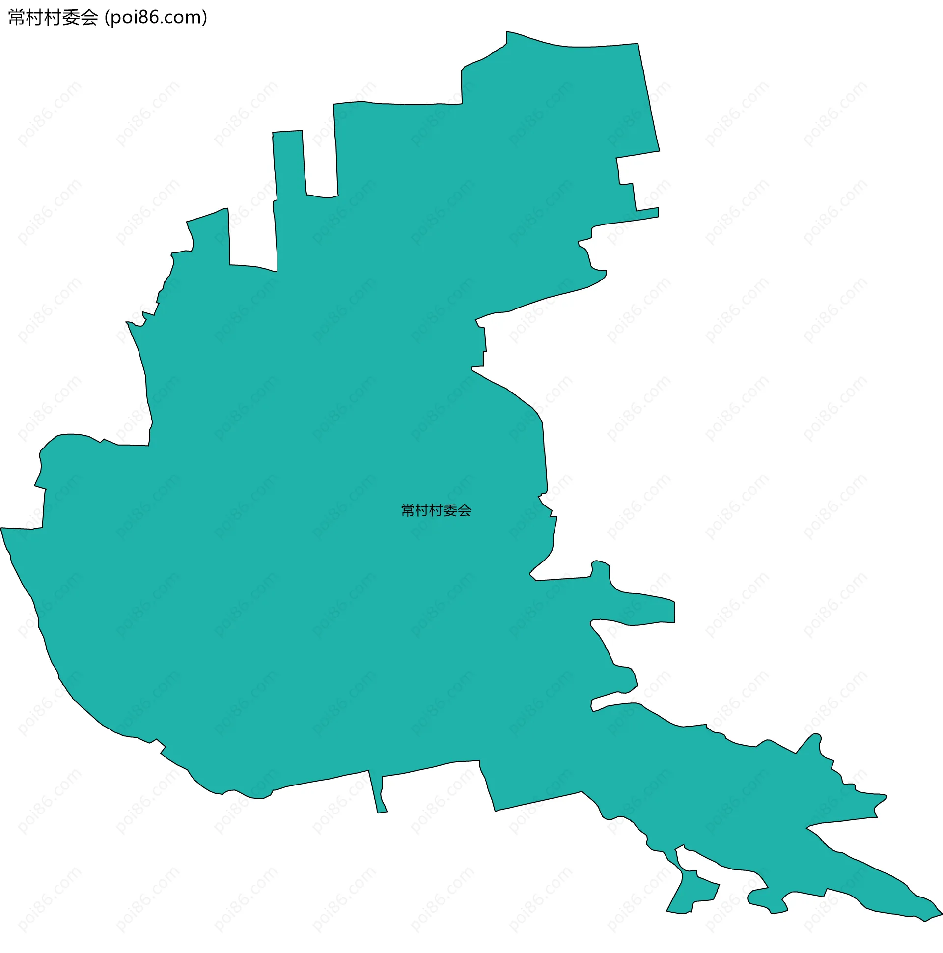 常村村委会边界地图