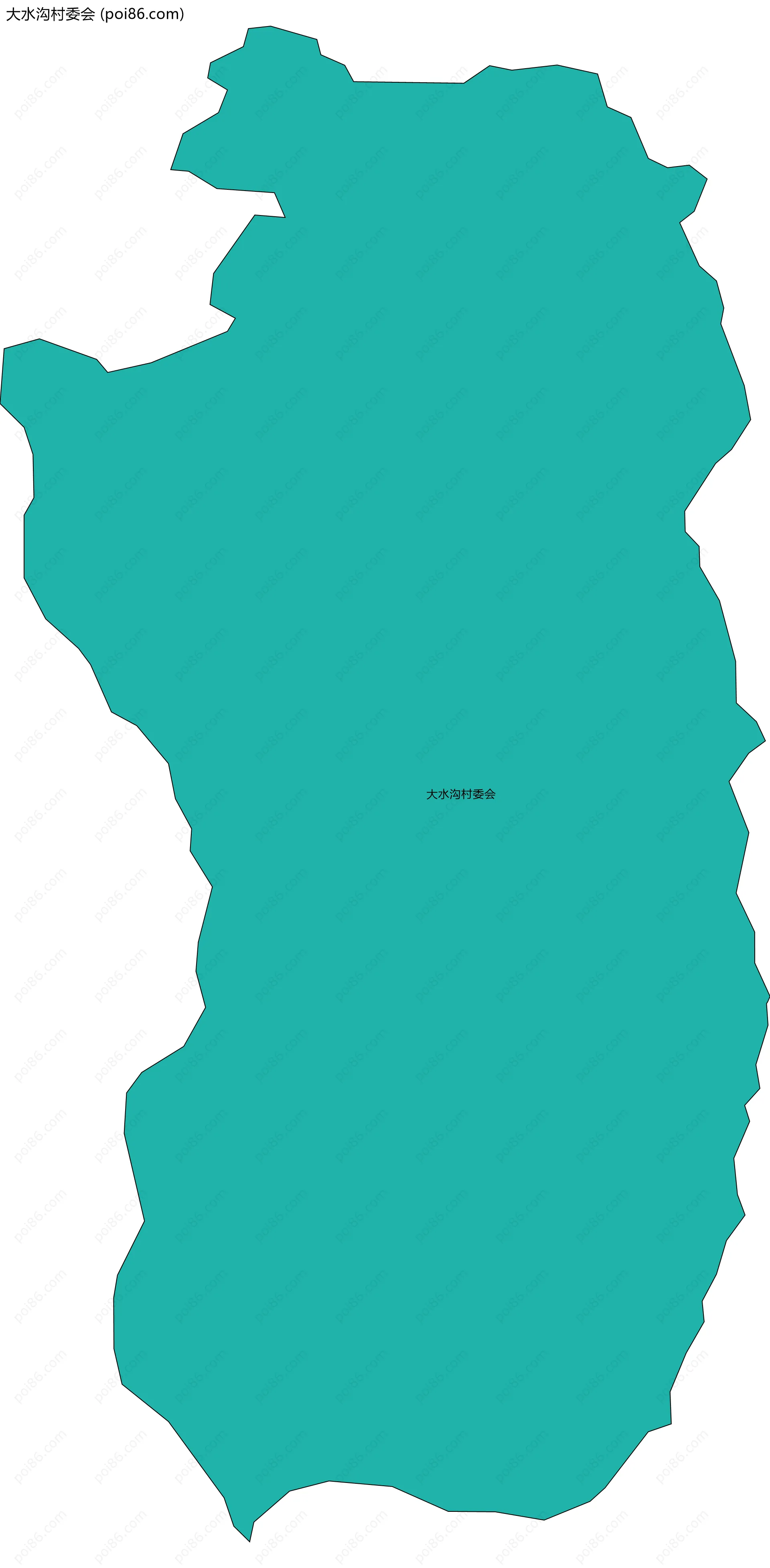 大水沟村委会边界地图