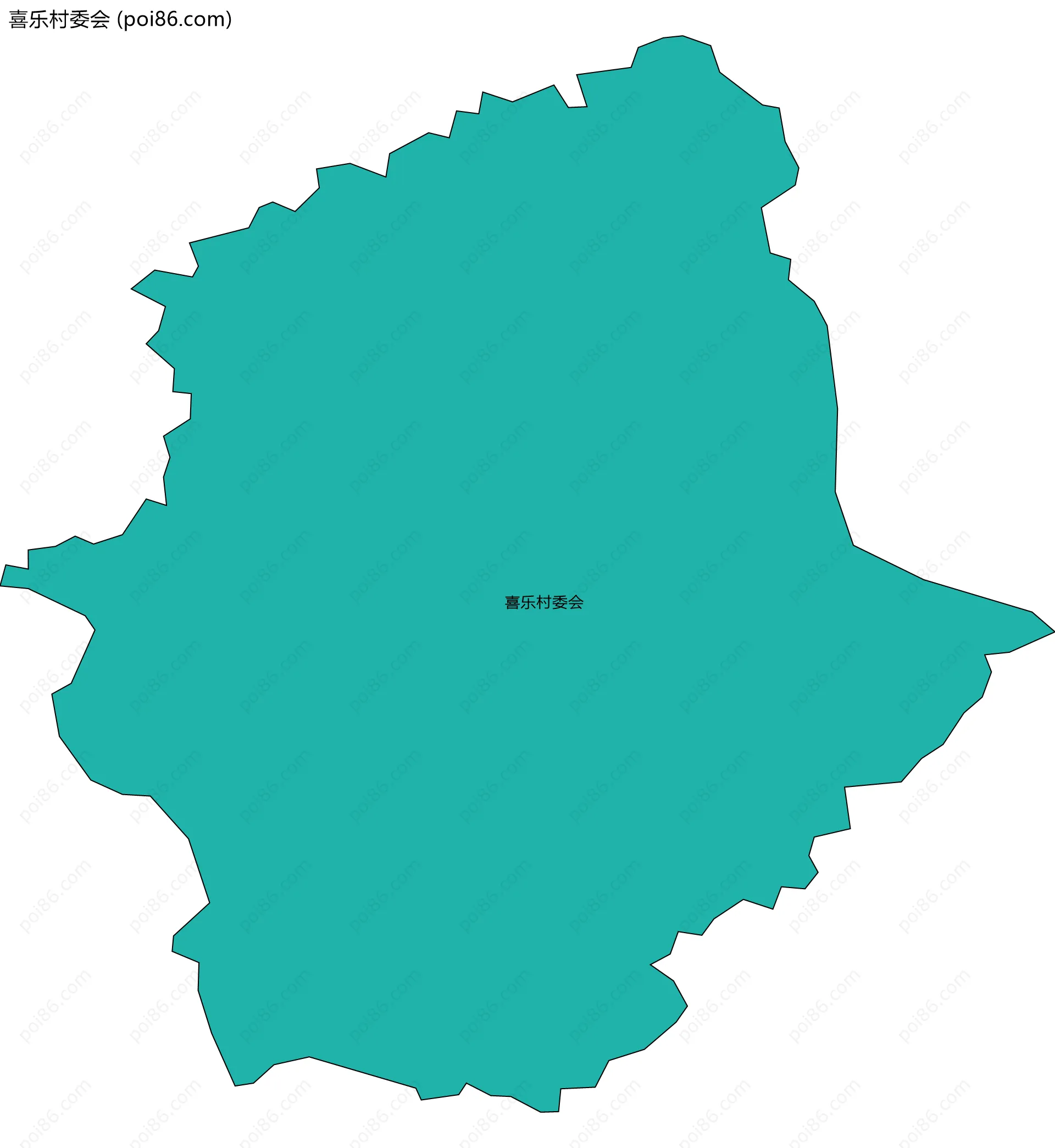 喜乐村委会边界地图