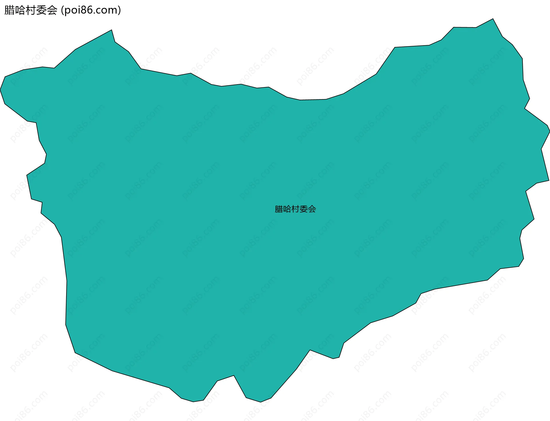 腊哈村委会边界地图