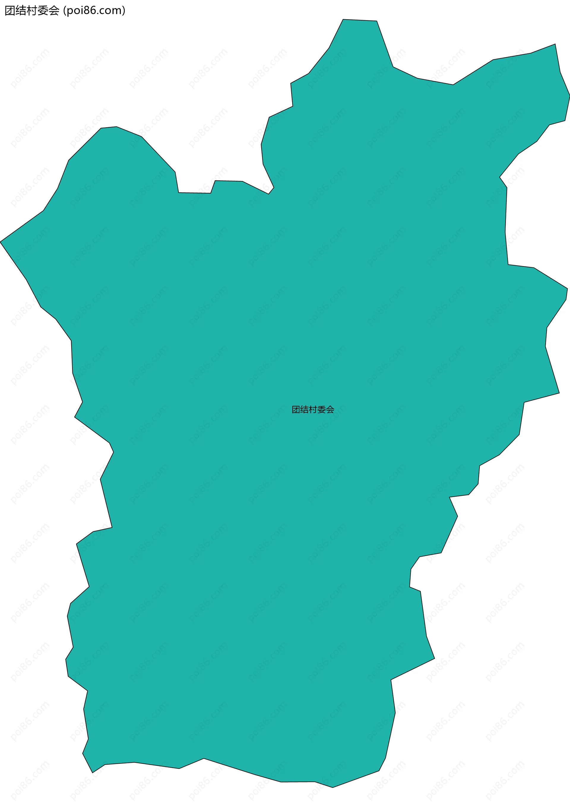 团结村委会边界地图