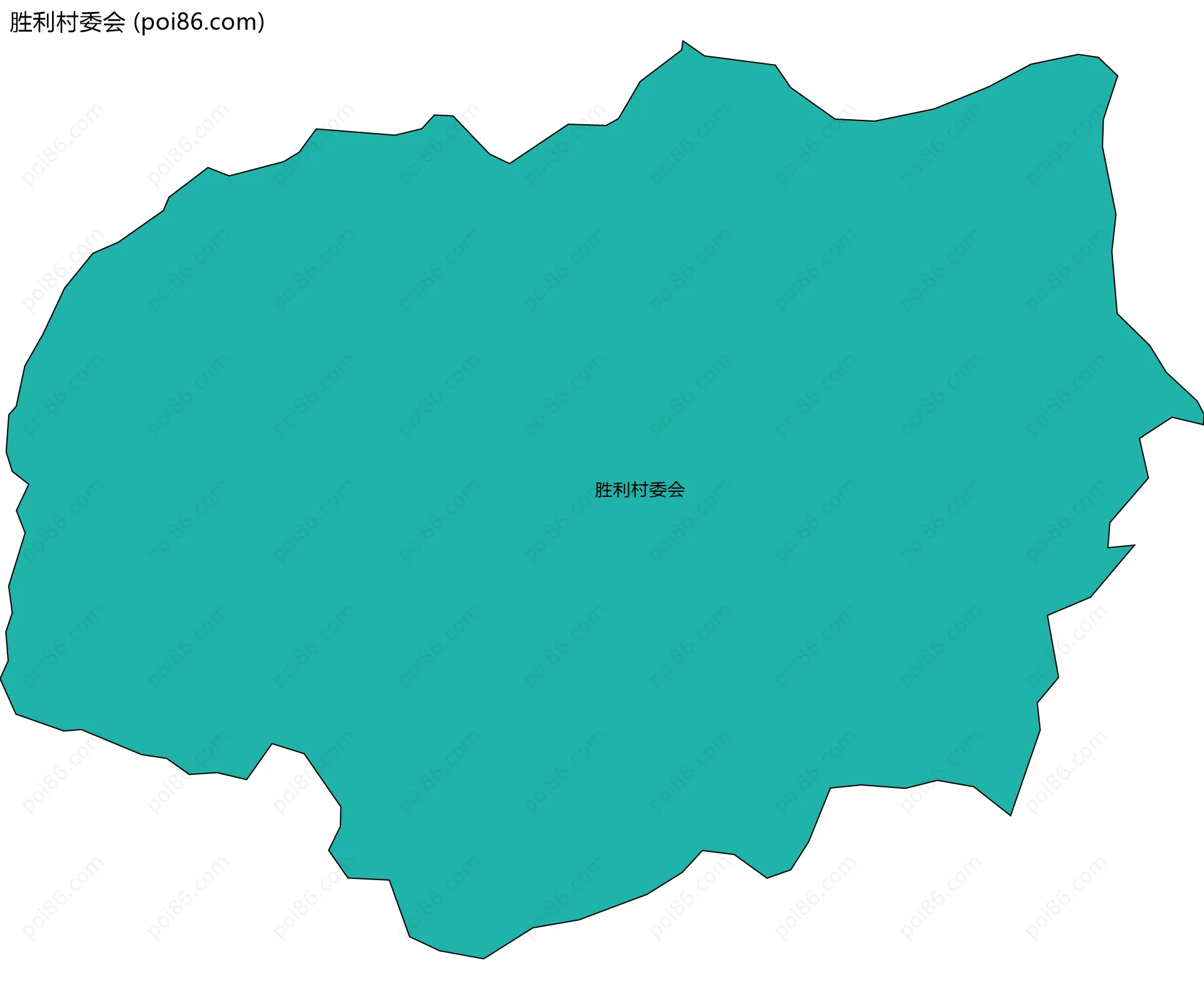 胜利村委会边界地图