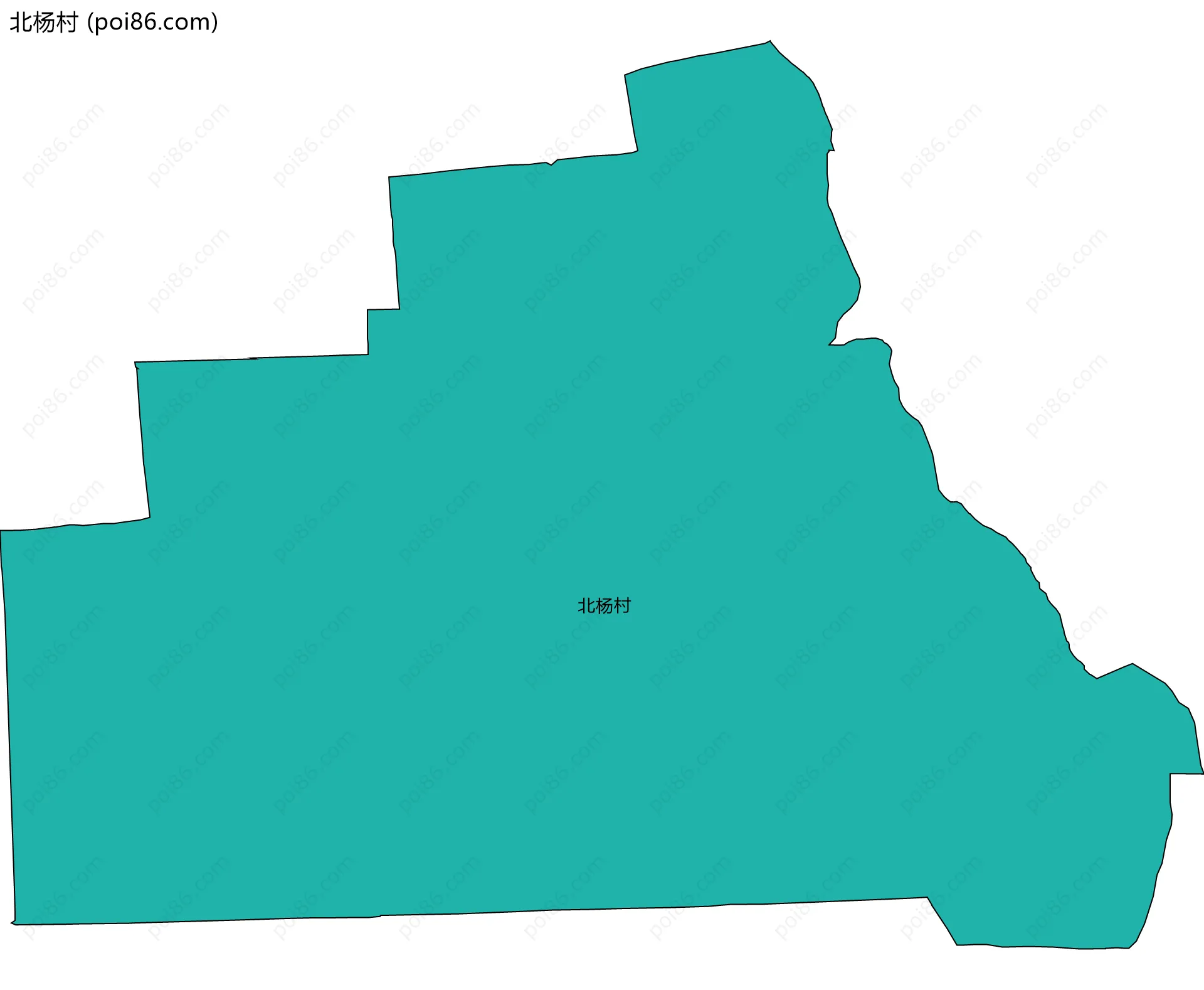 北杨村边界地图