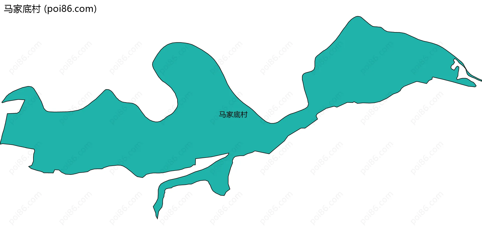 马家底村边界地图
