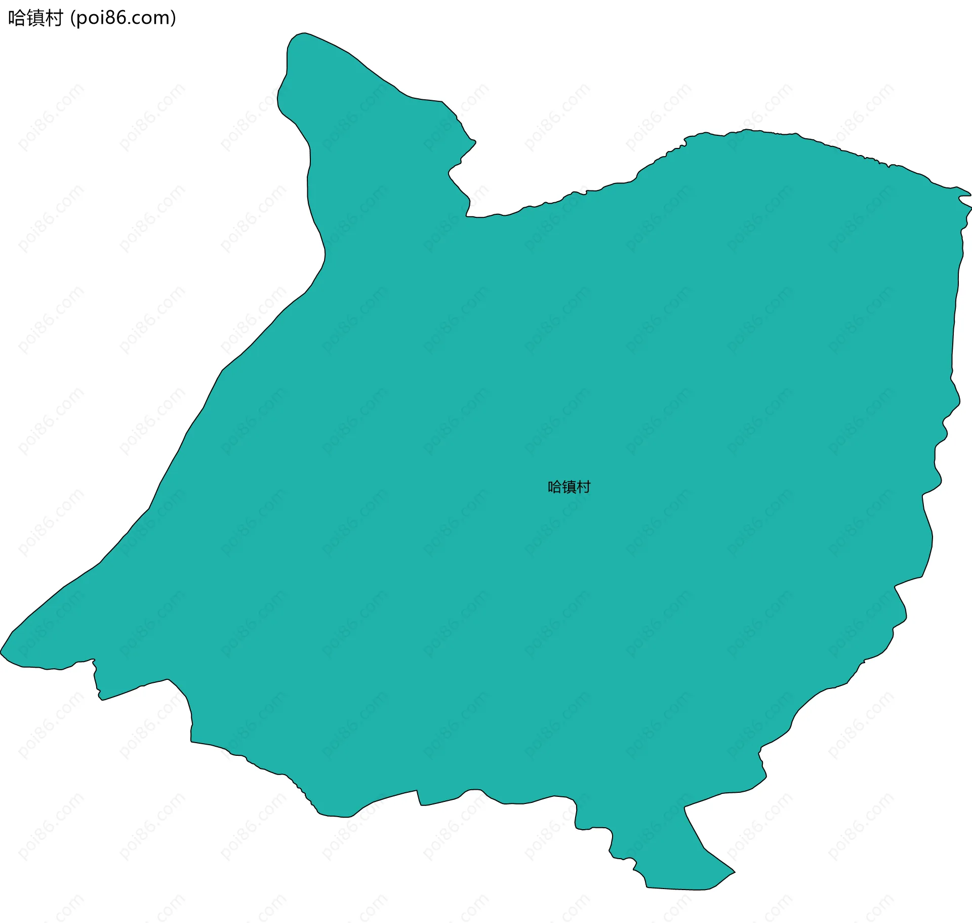 哈镇村边界地图