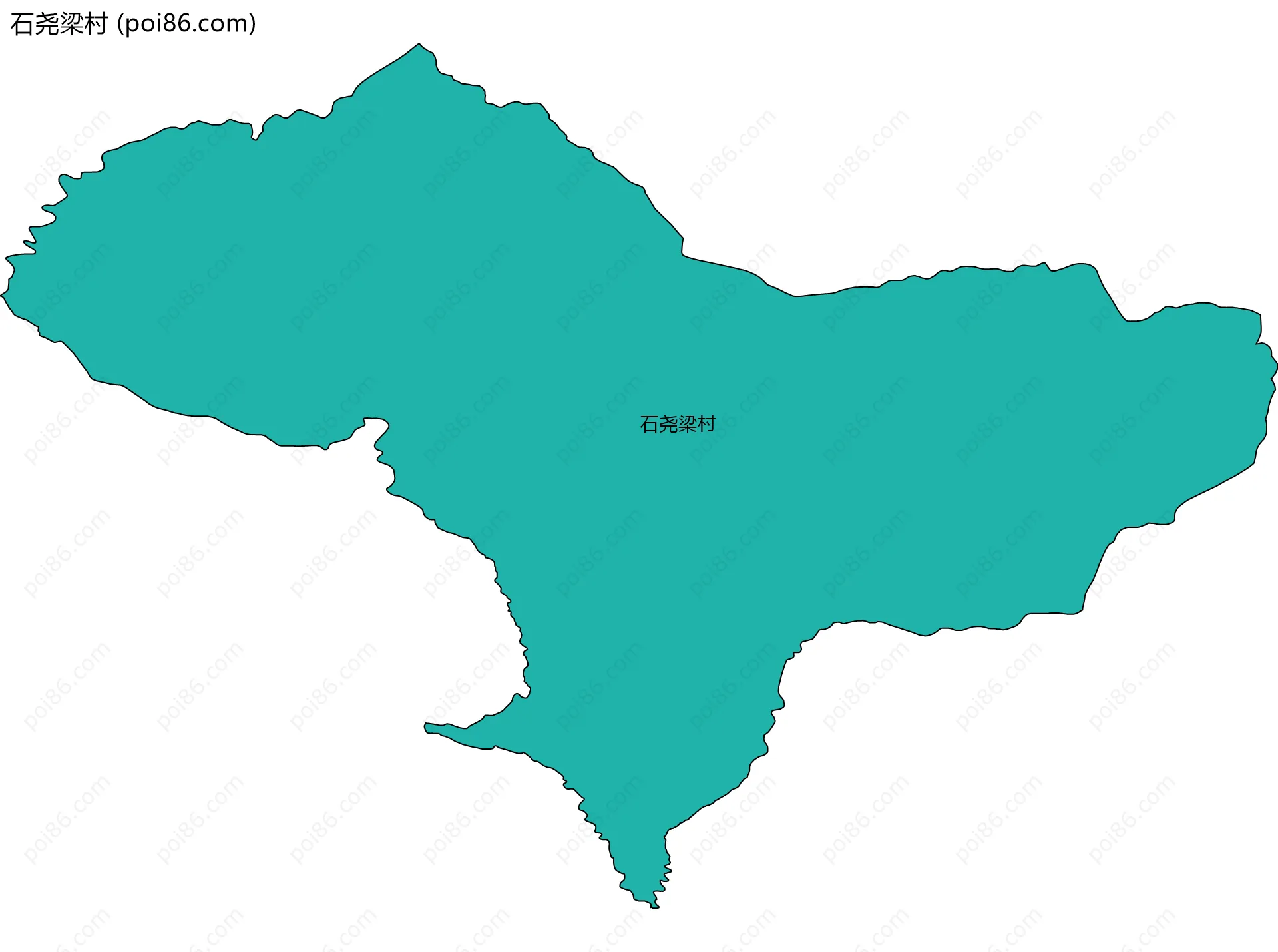 石尧梁村边界地图