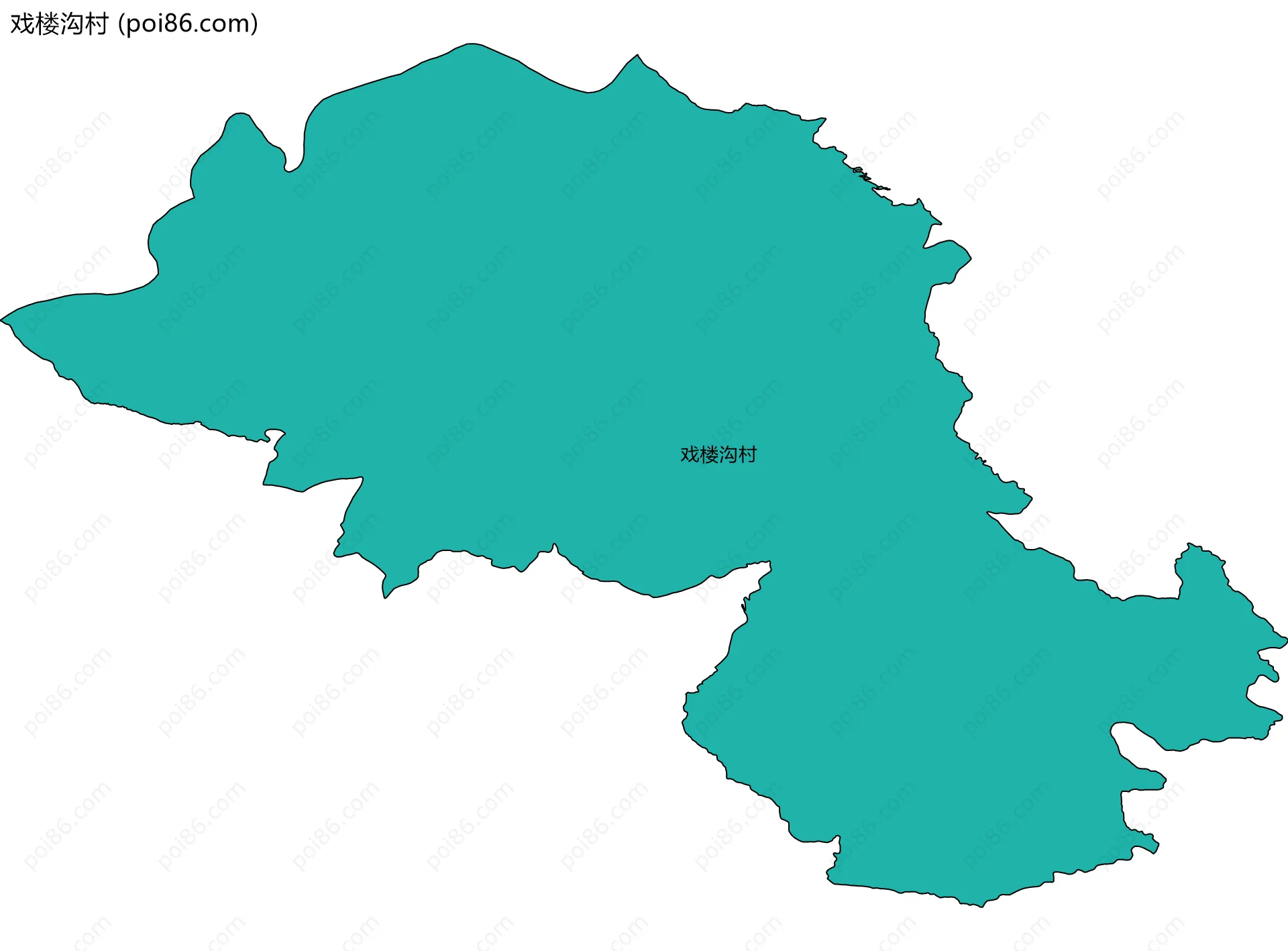 戏楼沟村边界地图