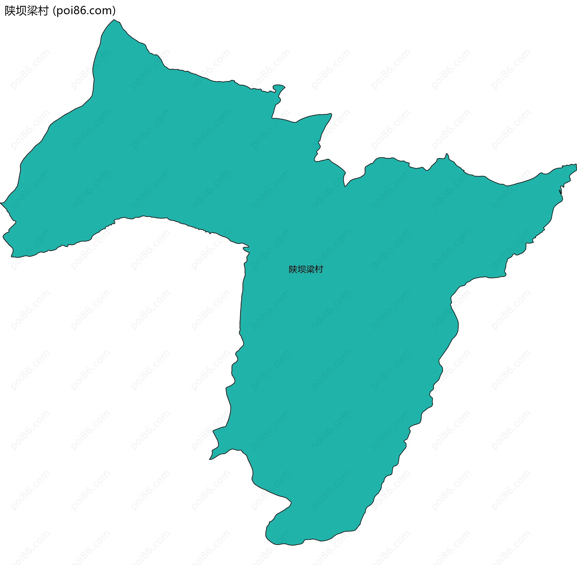 陕坝梁村边界地图