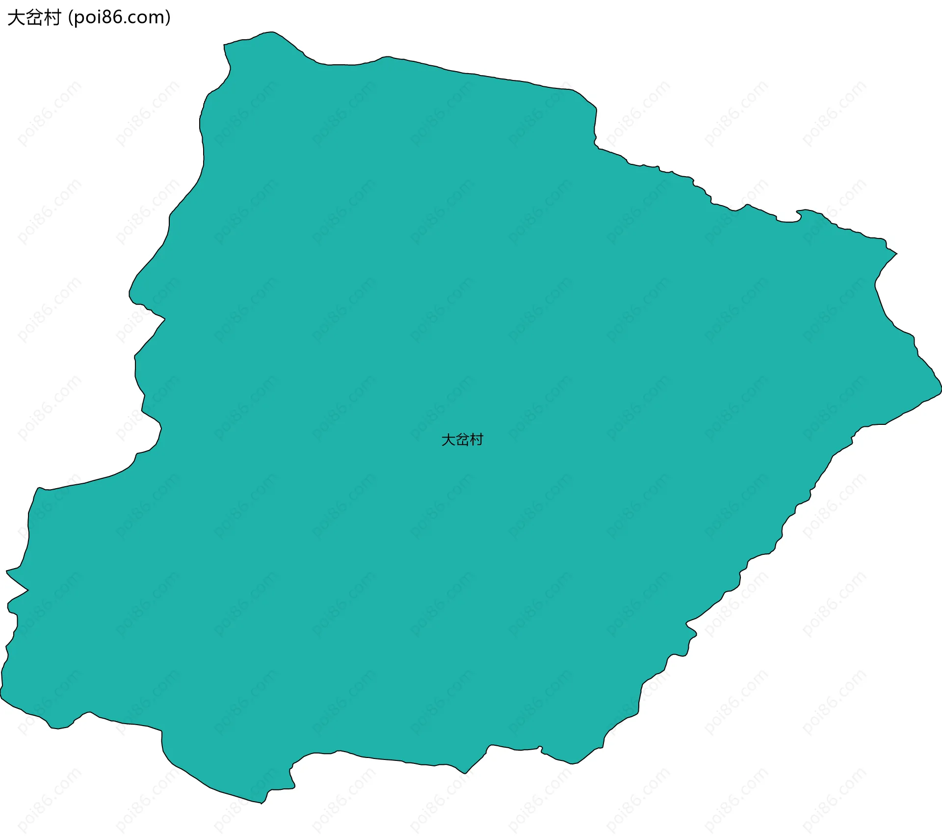 大岔村边界地图