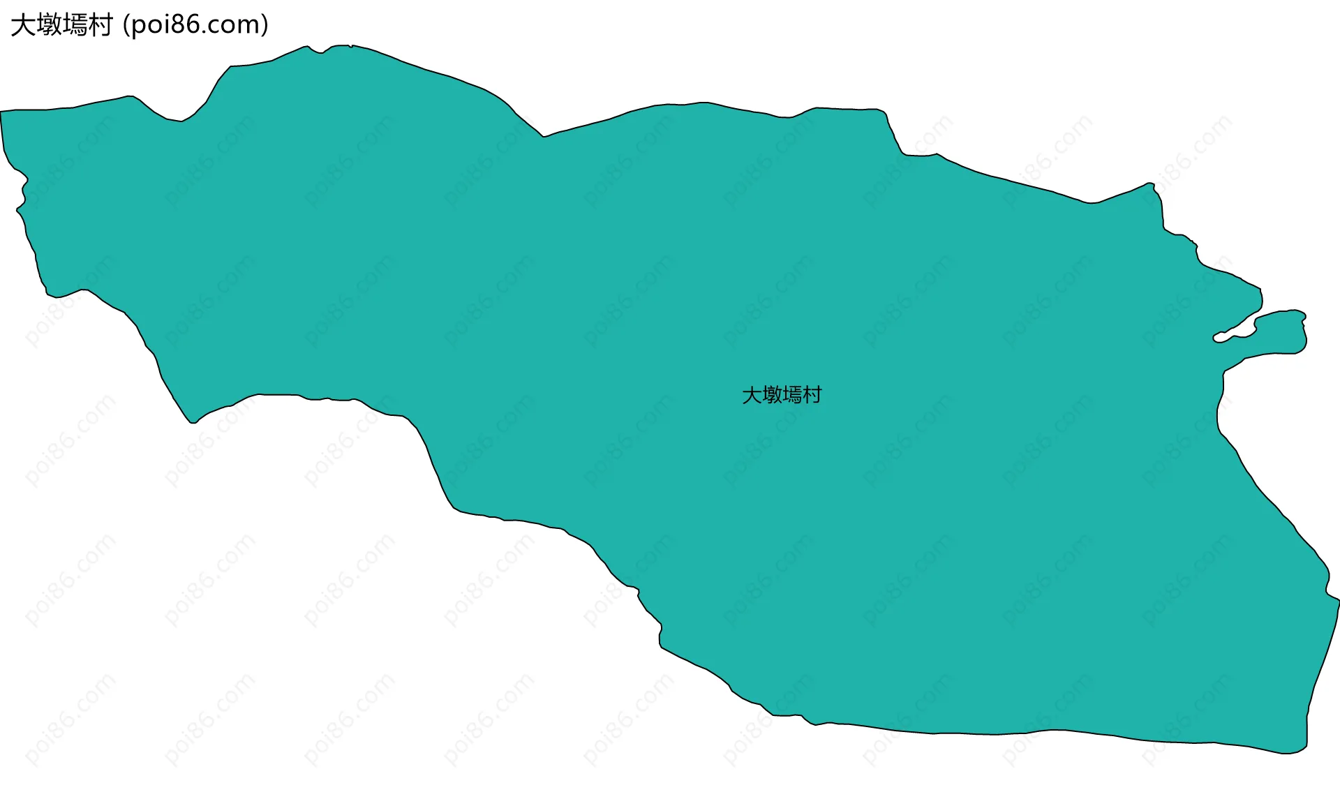 大墩墕村边界地图