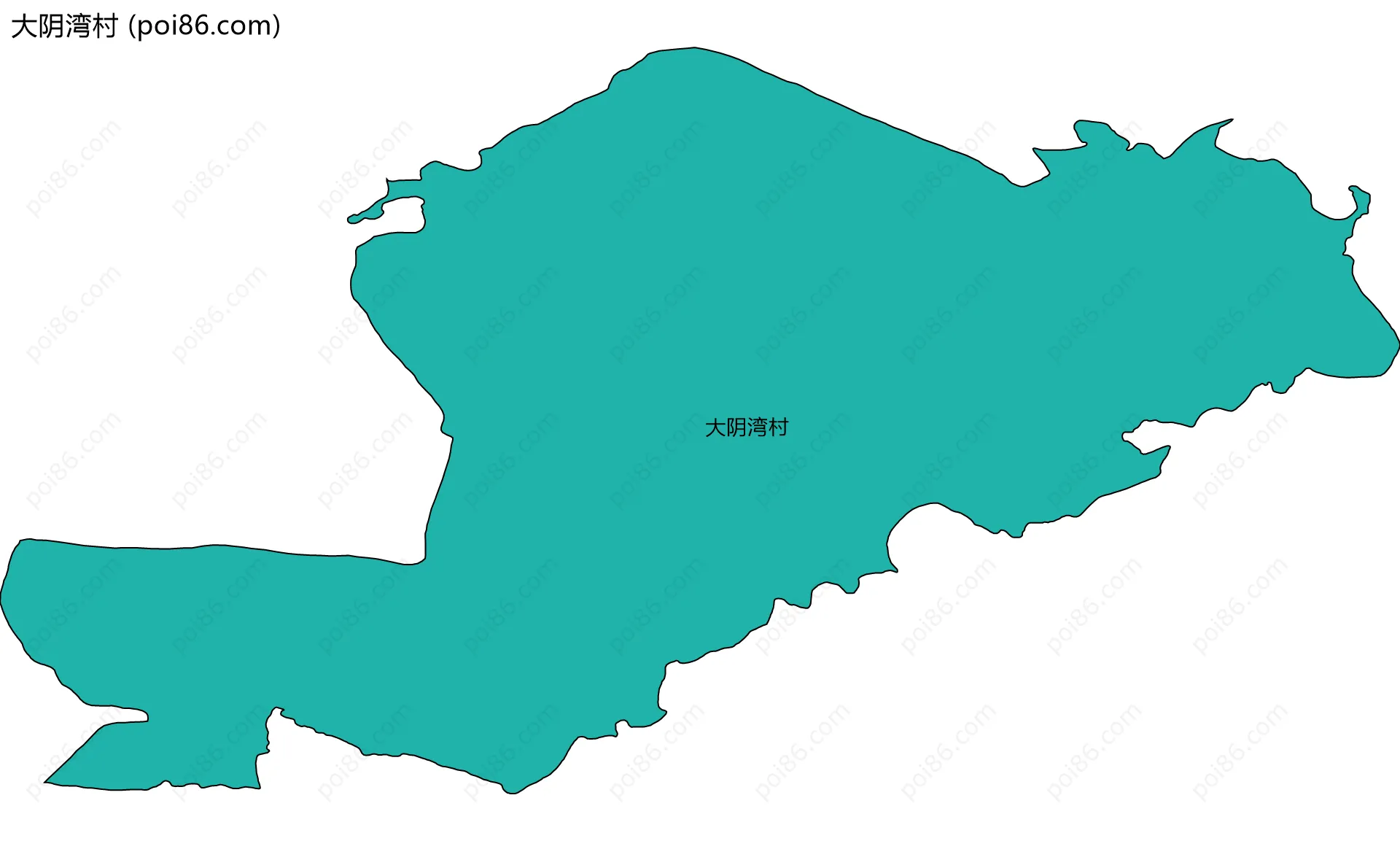 大阴湾村边界地图