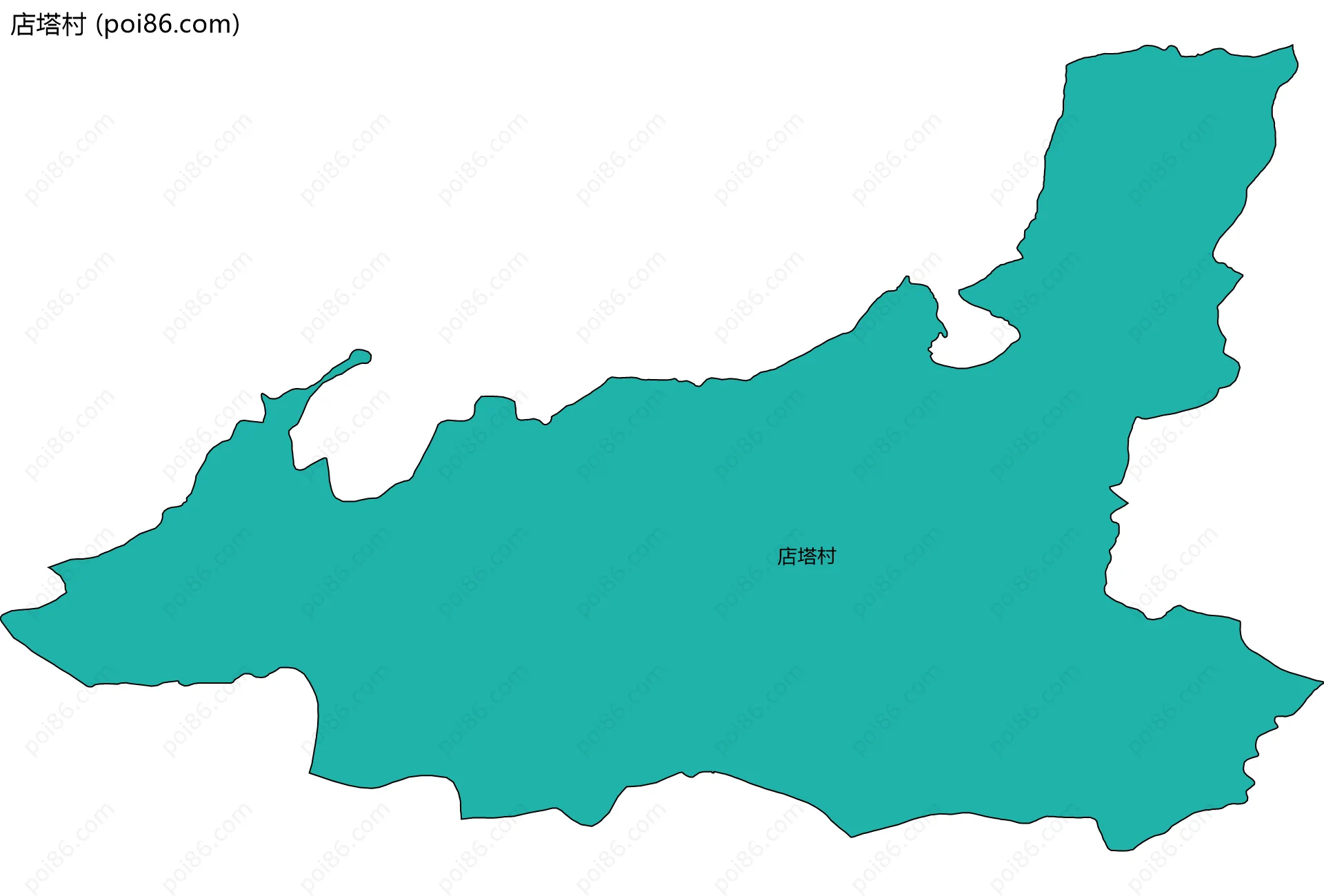 店塔村边界地图
