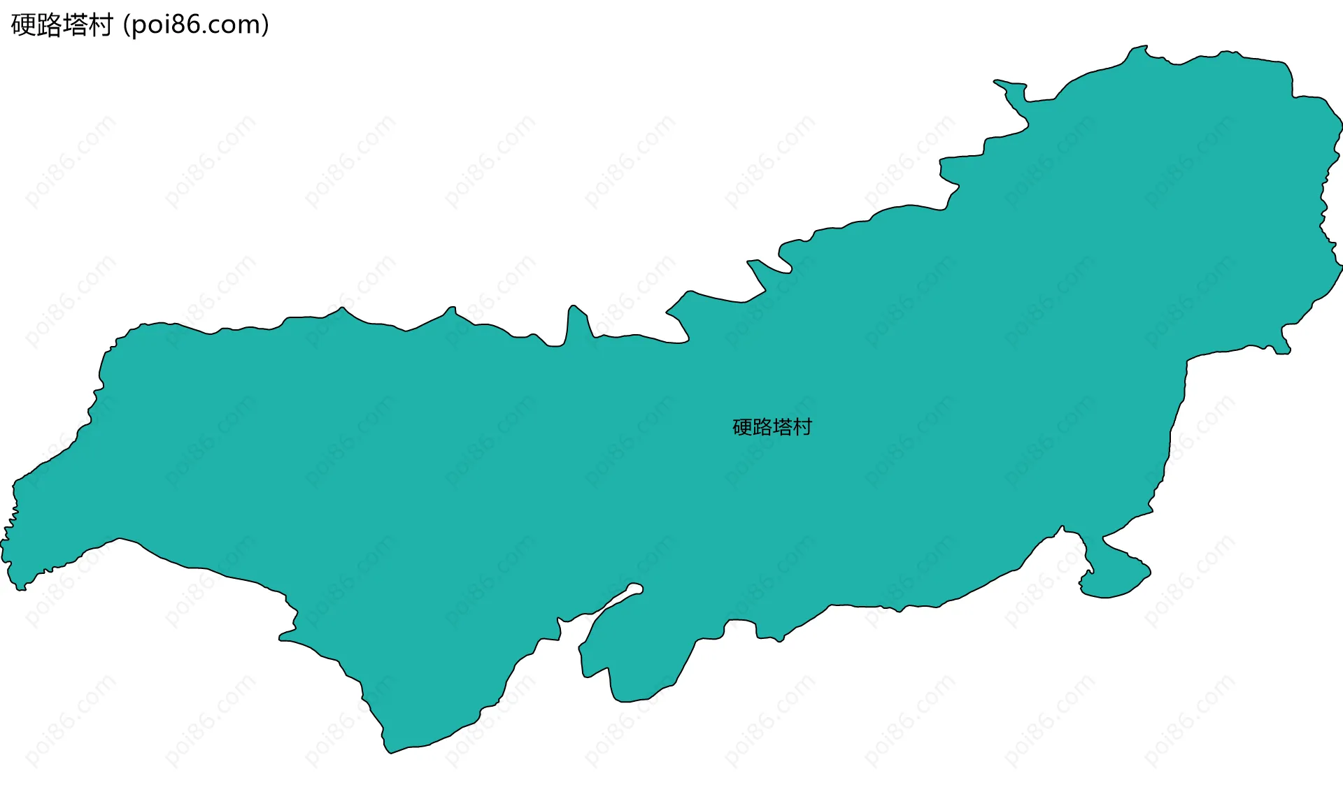 硬路塔村边界地图