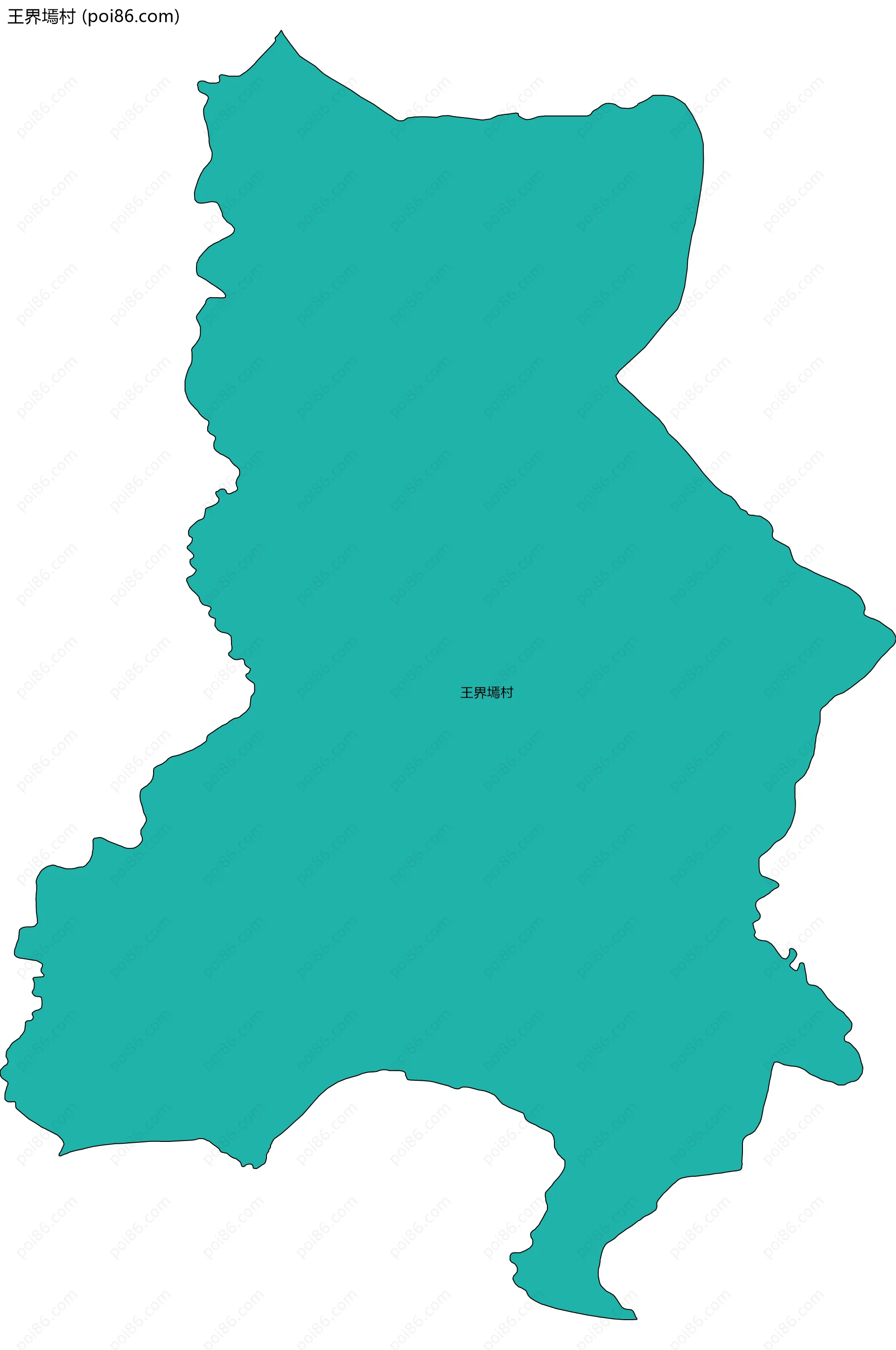 王界墕村边界地图