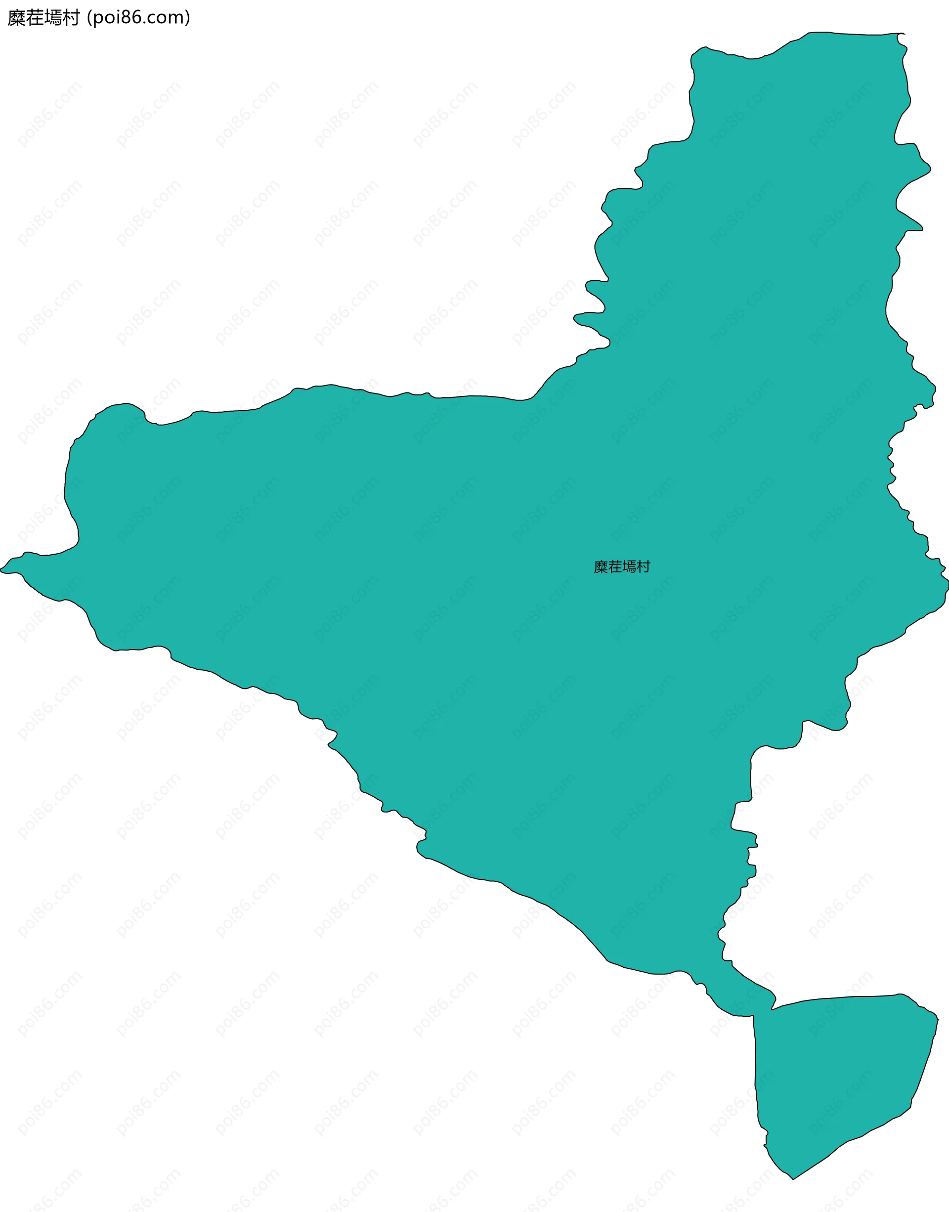 糜茬墕村边界地图