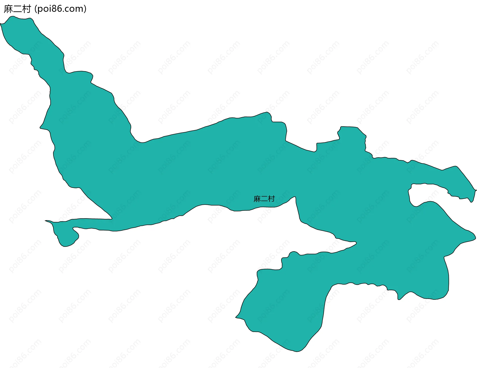 麻二村边界地图