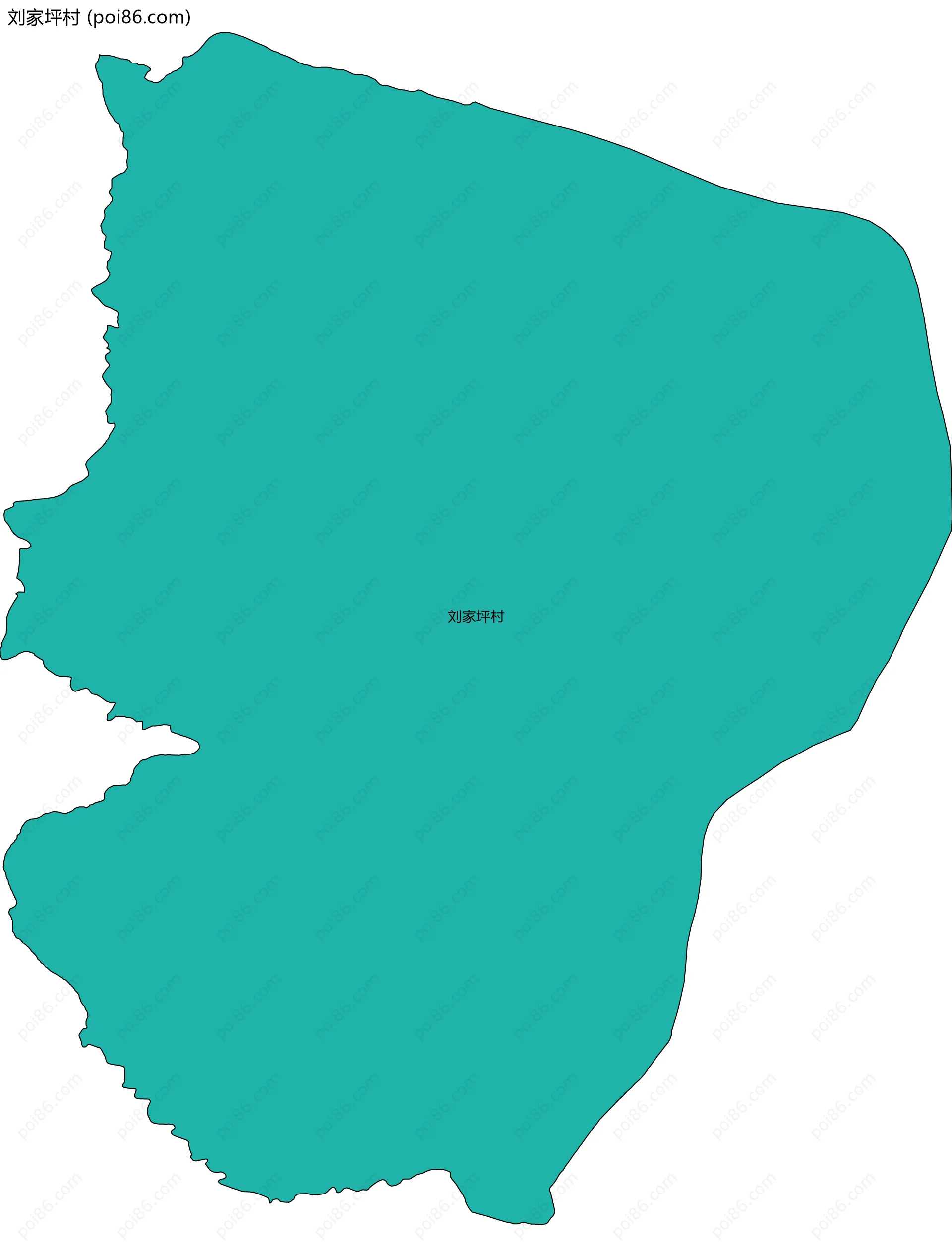 刘家坪村边界地图