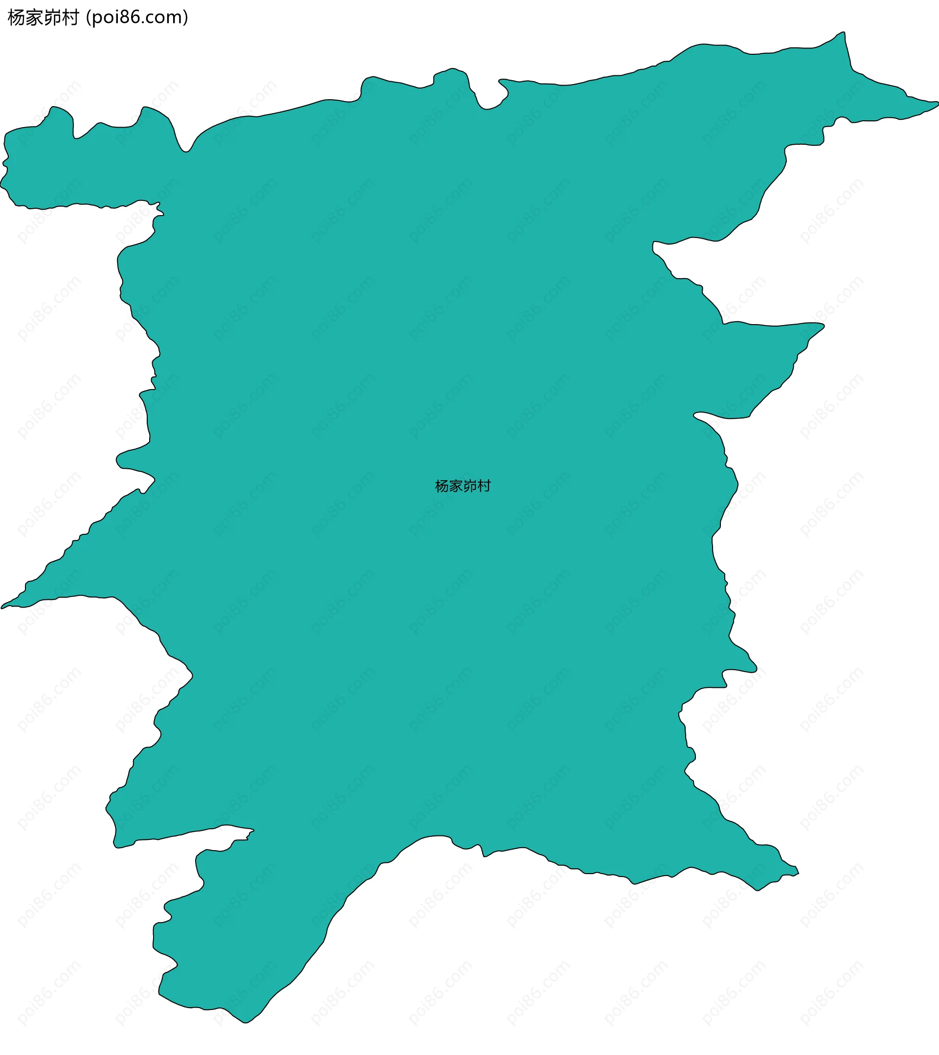 杨家峁村边界地图