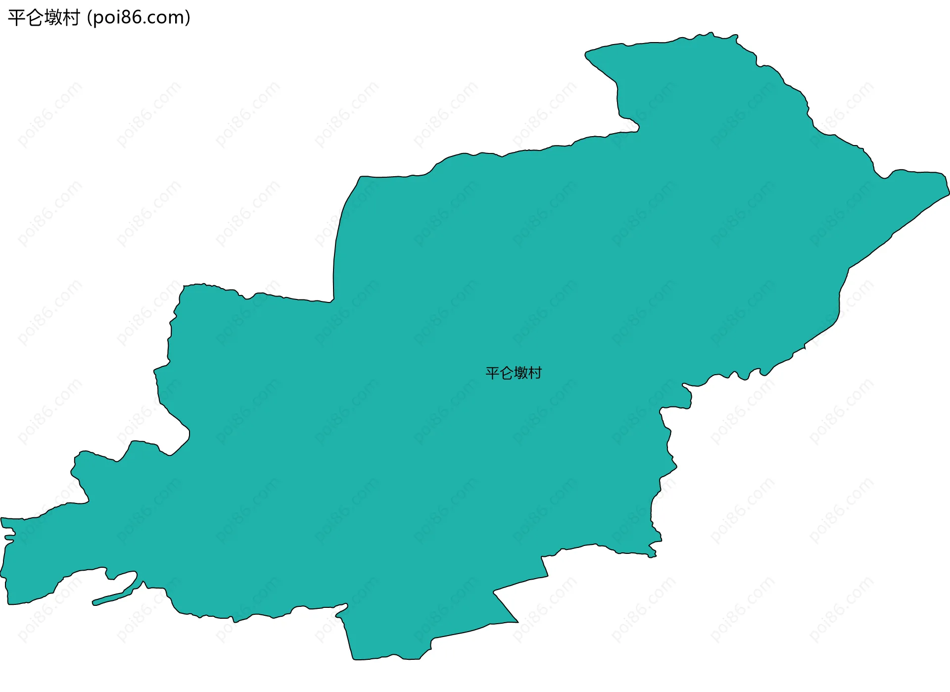 平仑墩村边界地图