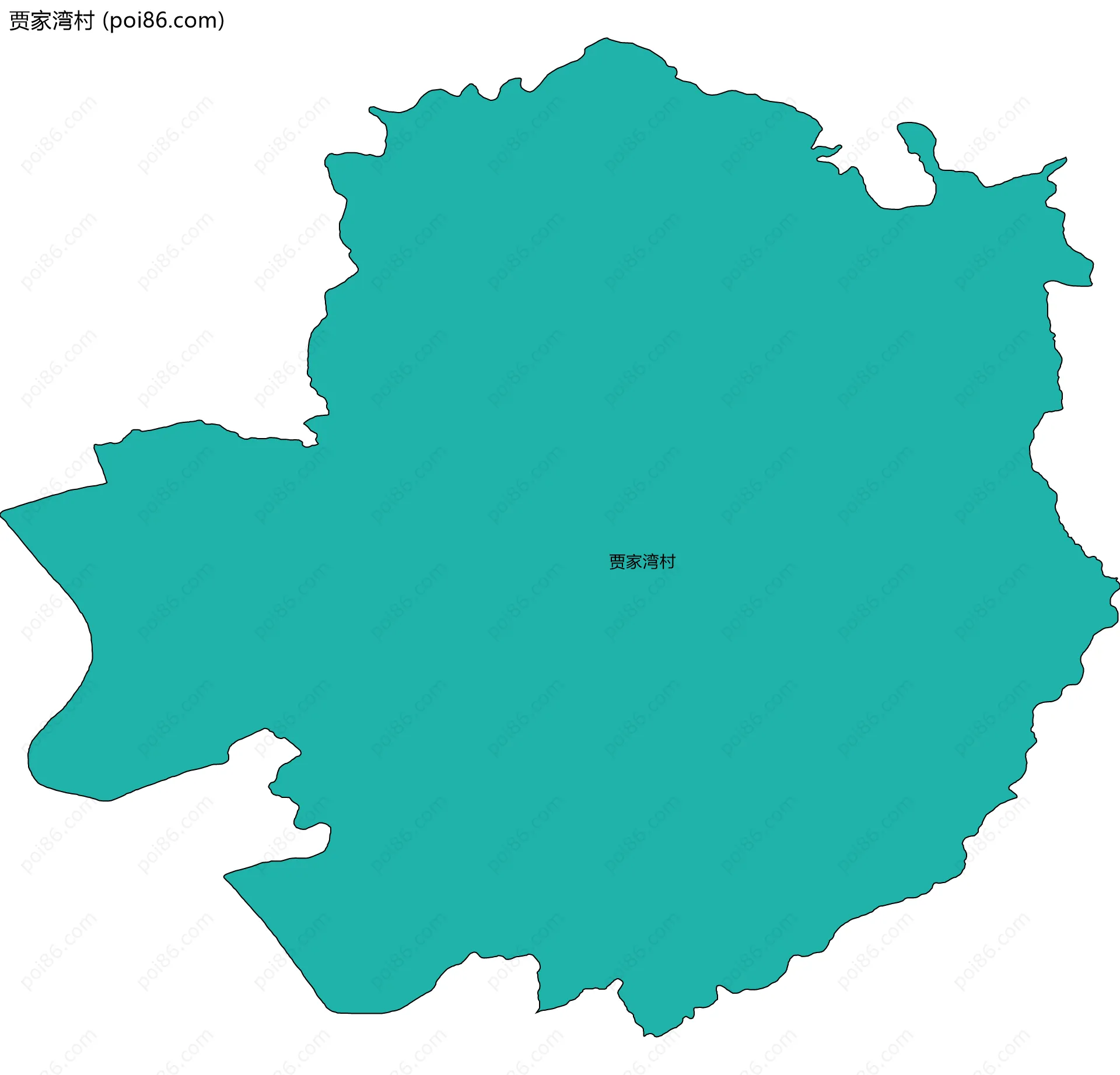 贾家湾村边界地图