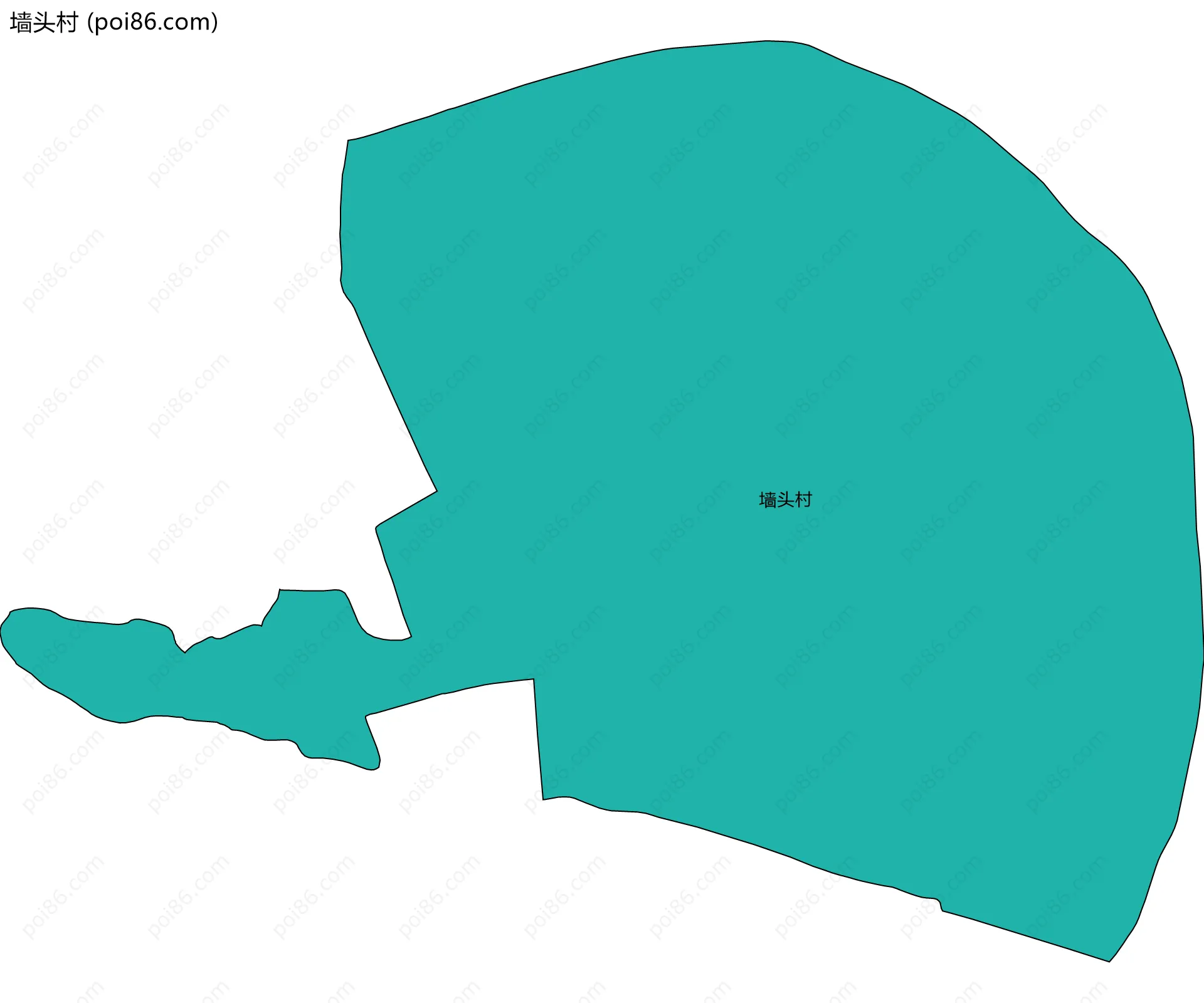 墙头村边界地图