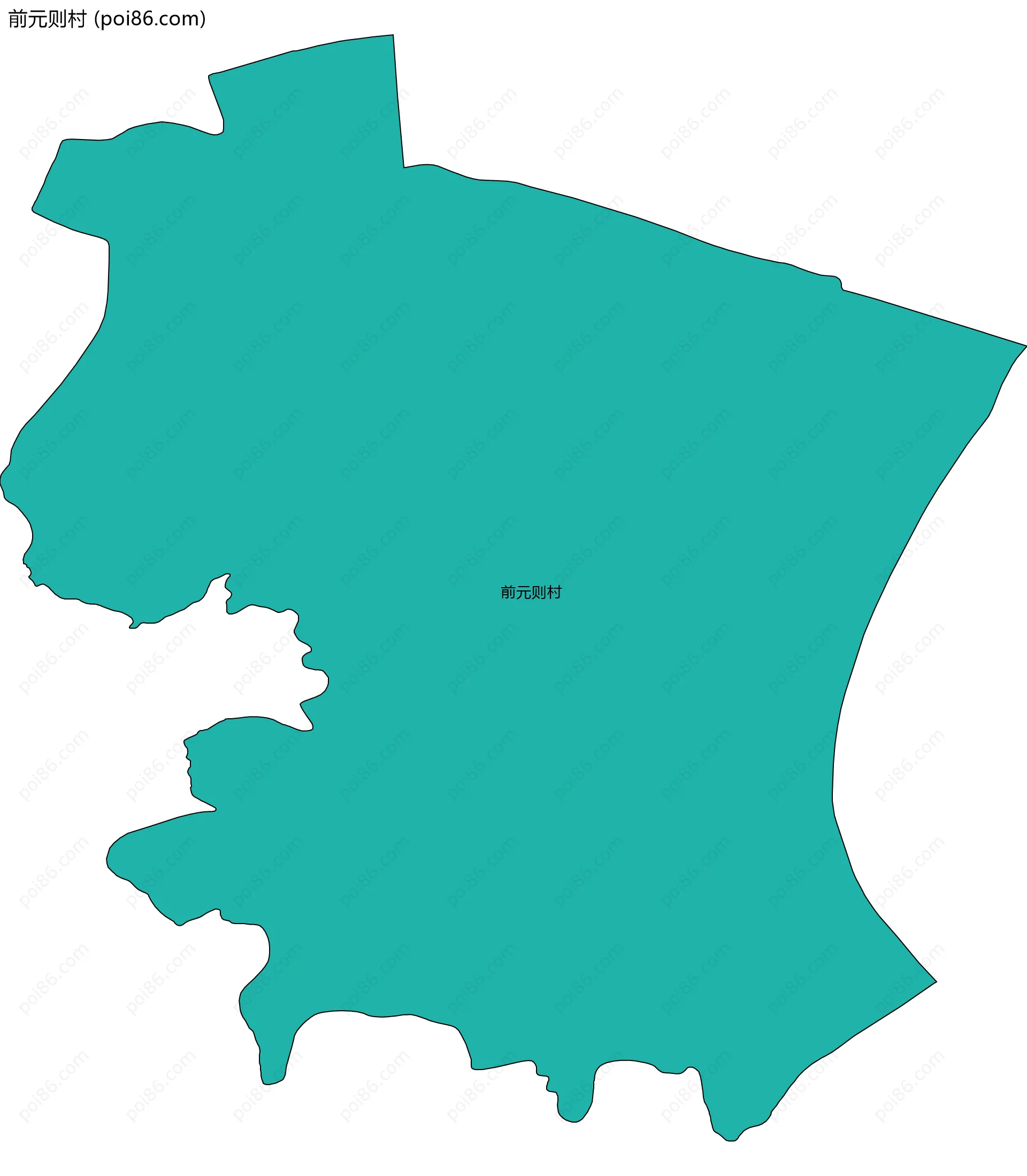 前元则村边界地图