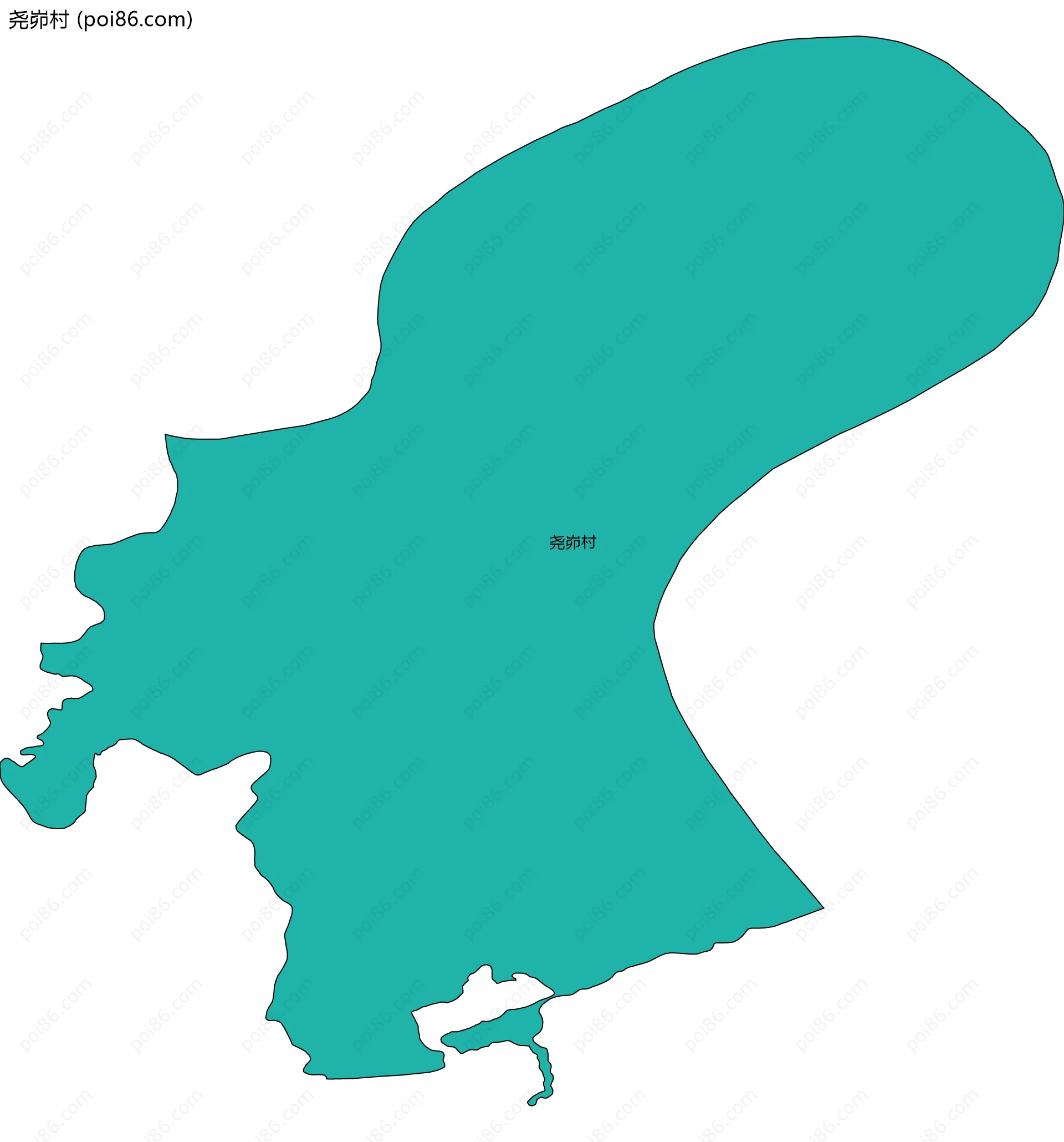 尧峁村边界地图