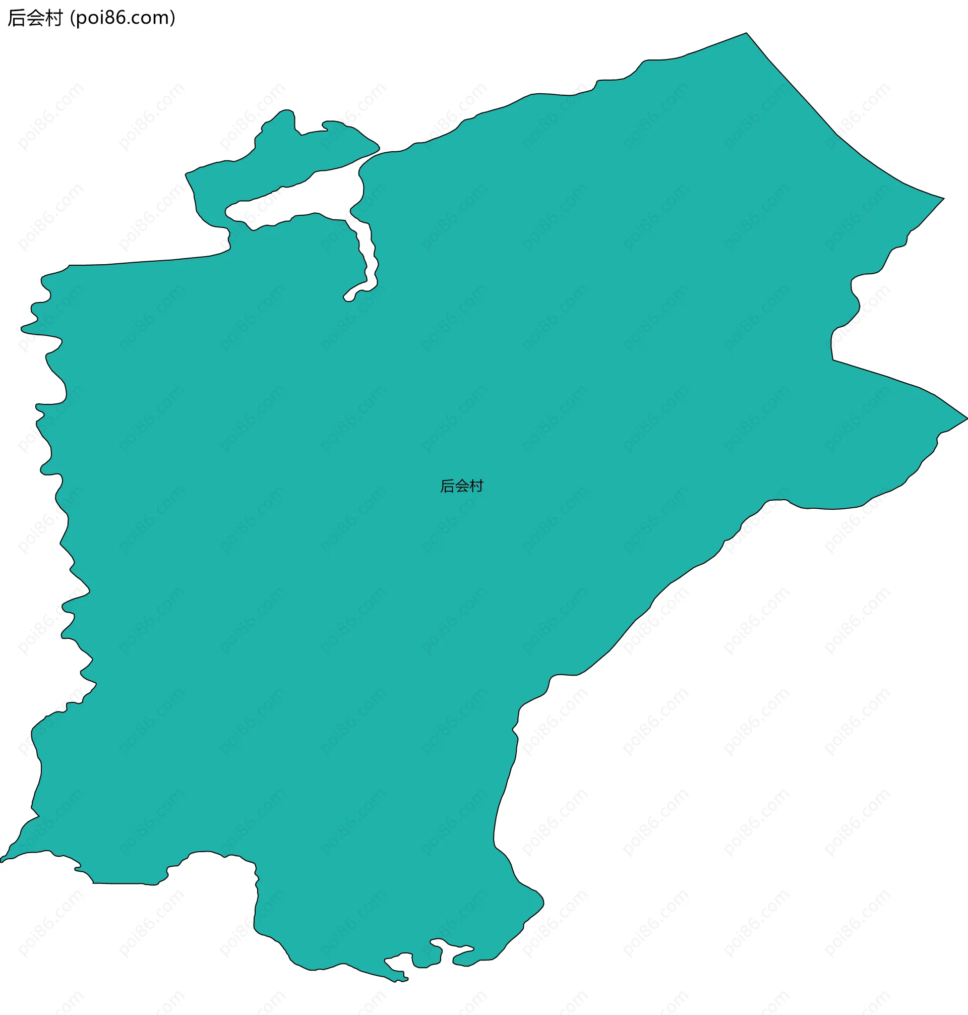 后会村边界地图