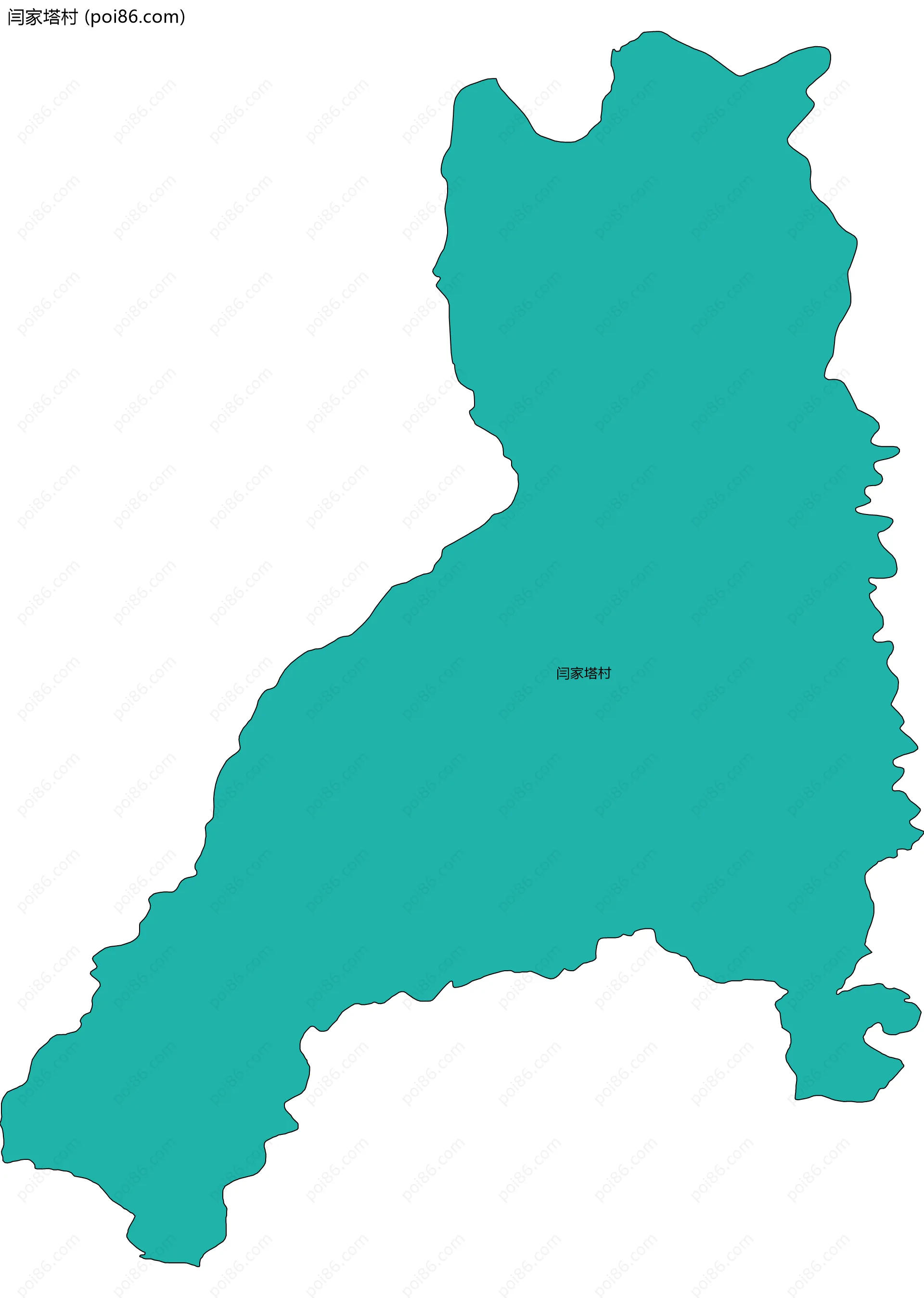 闫家塔村边界地图