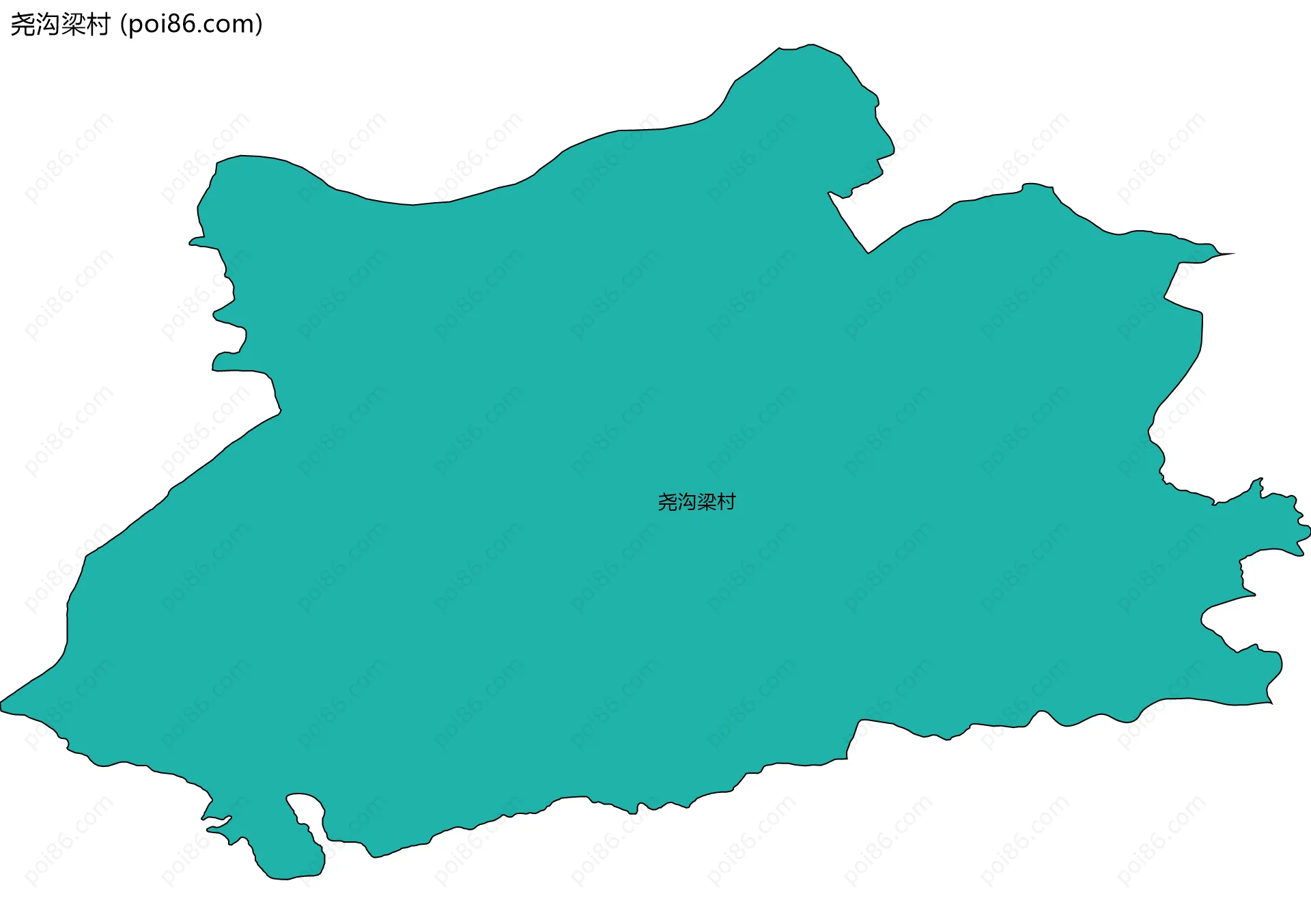 尧沟梁村边界地图