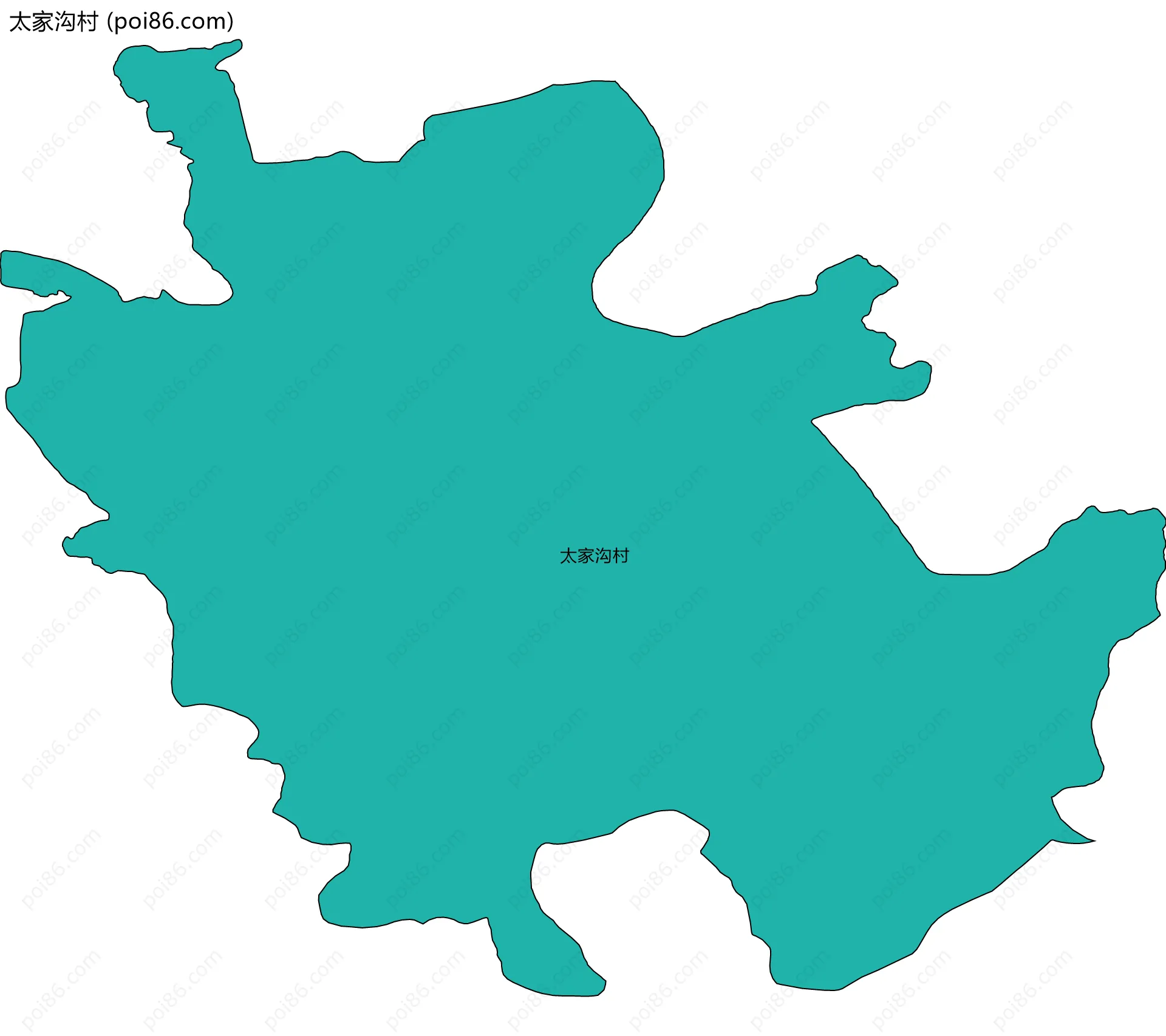 太家沟村边界地图