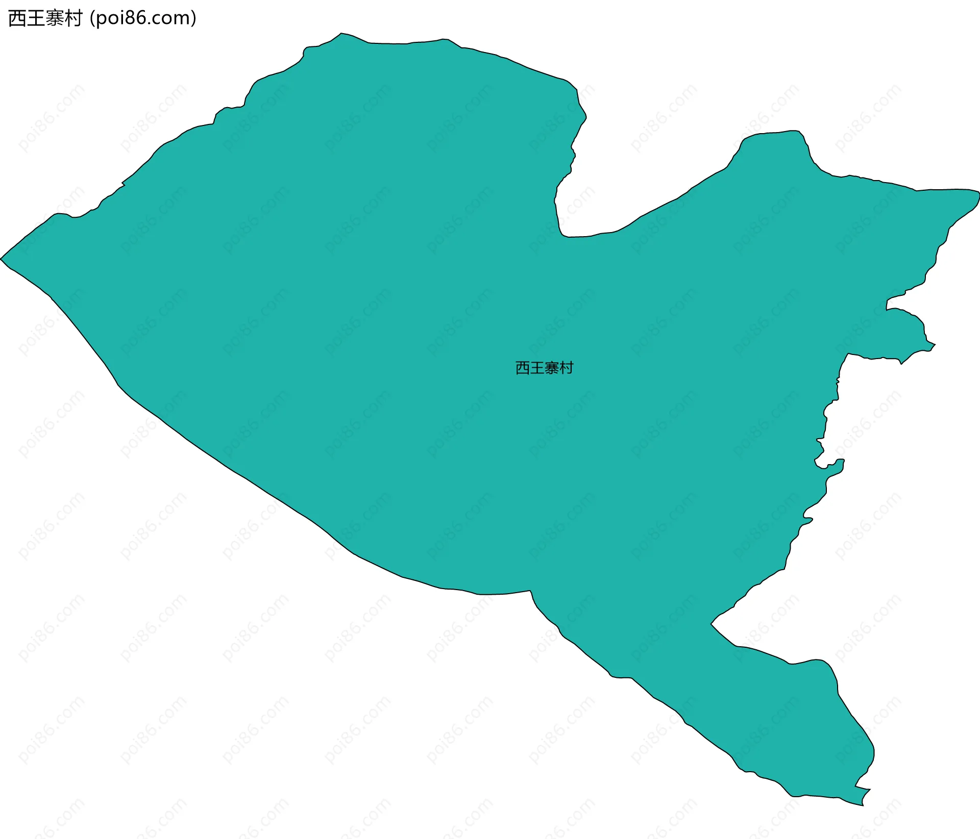 西王寨村边界地图