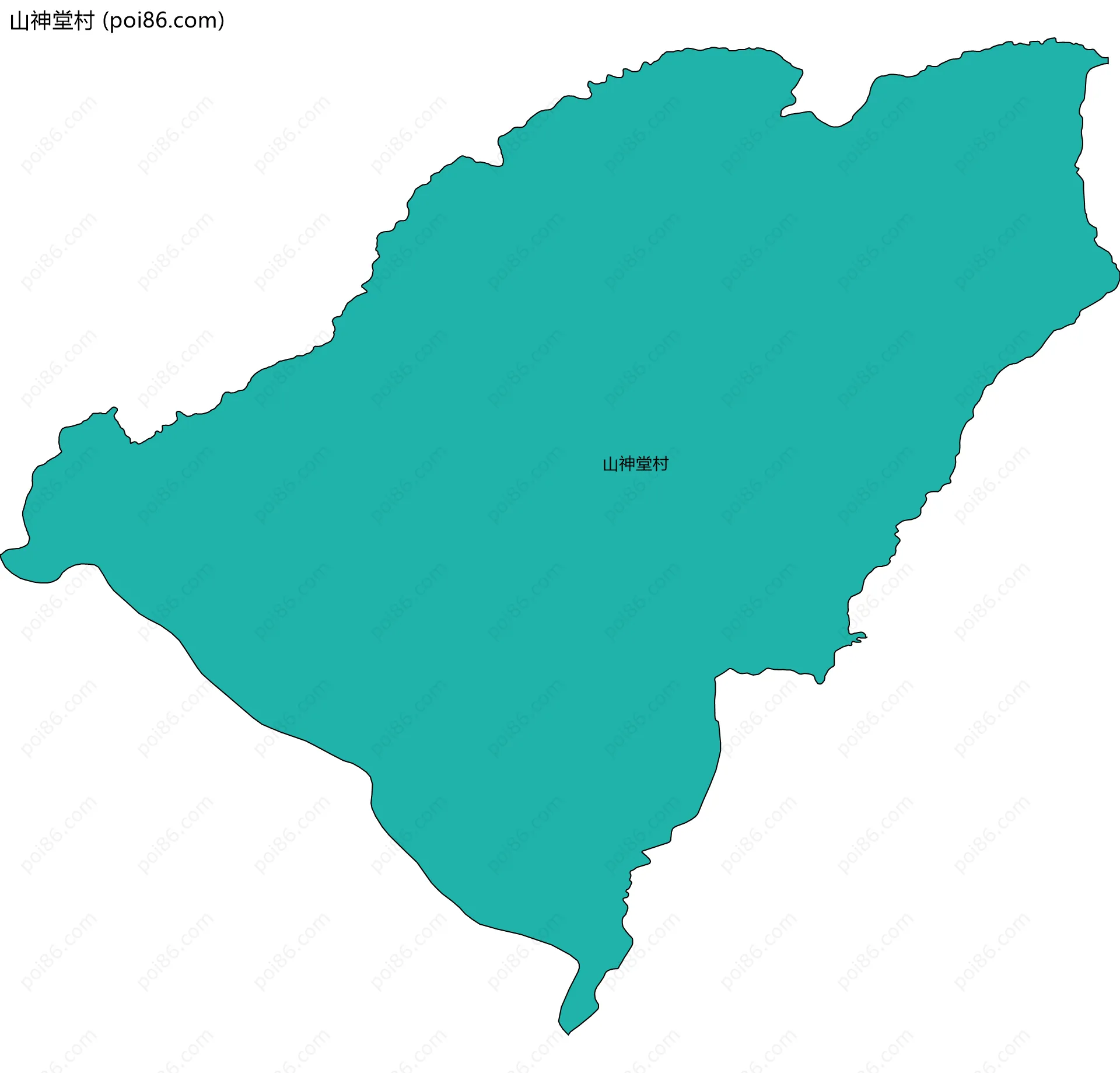 山神堂村边界地图