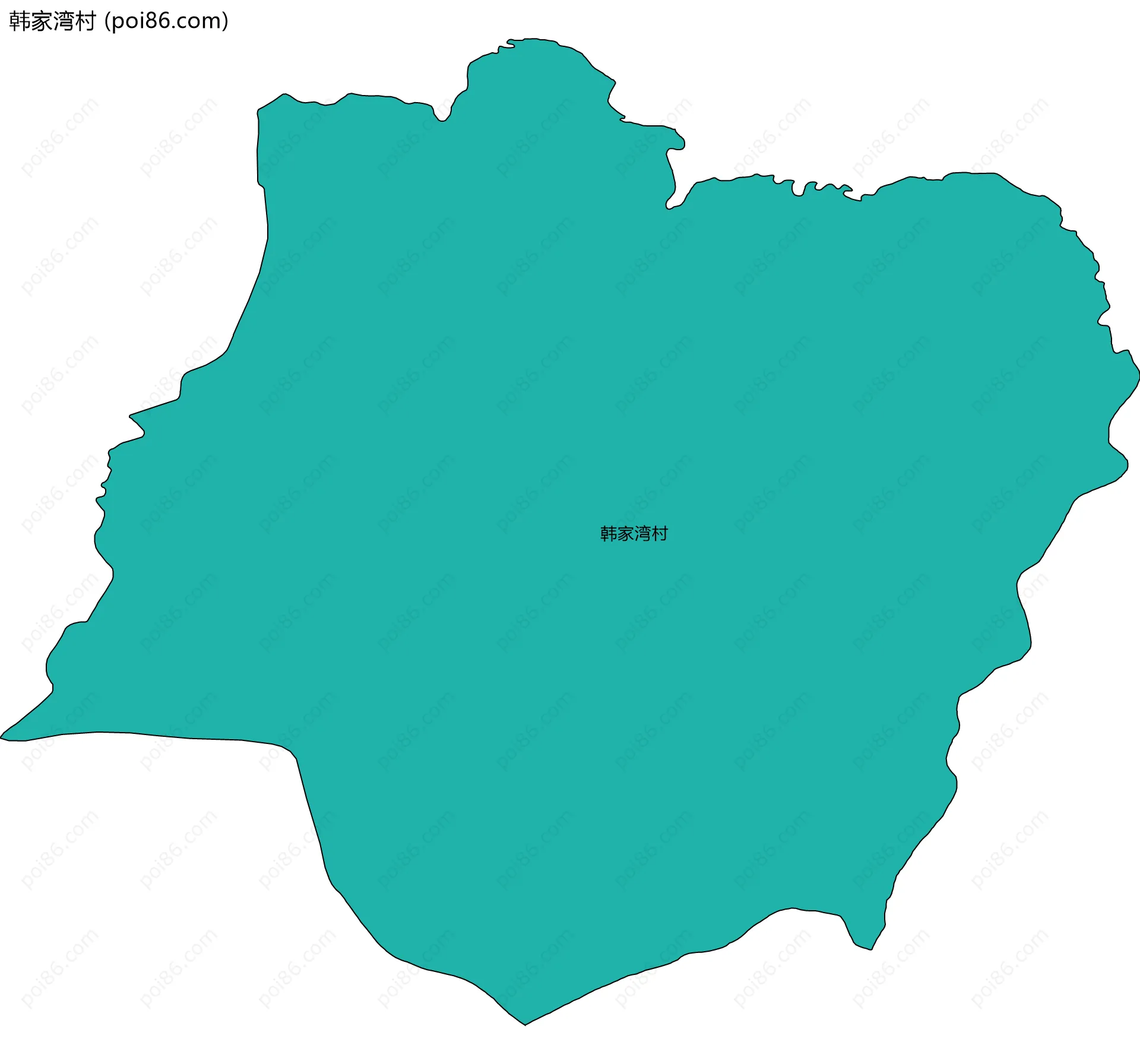 韩家湾村边界地图