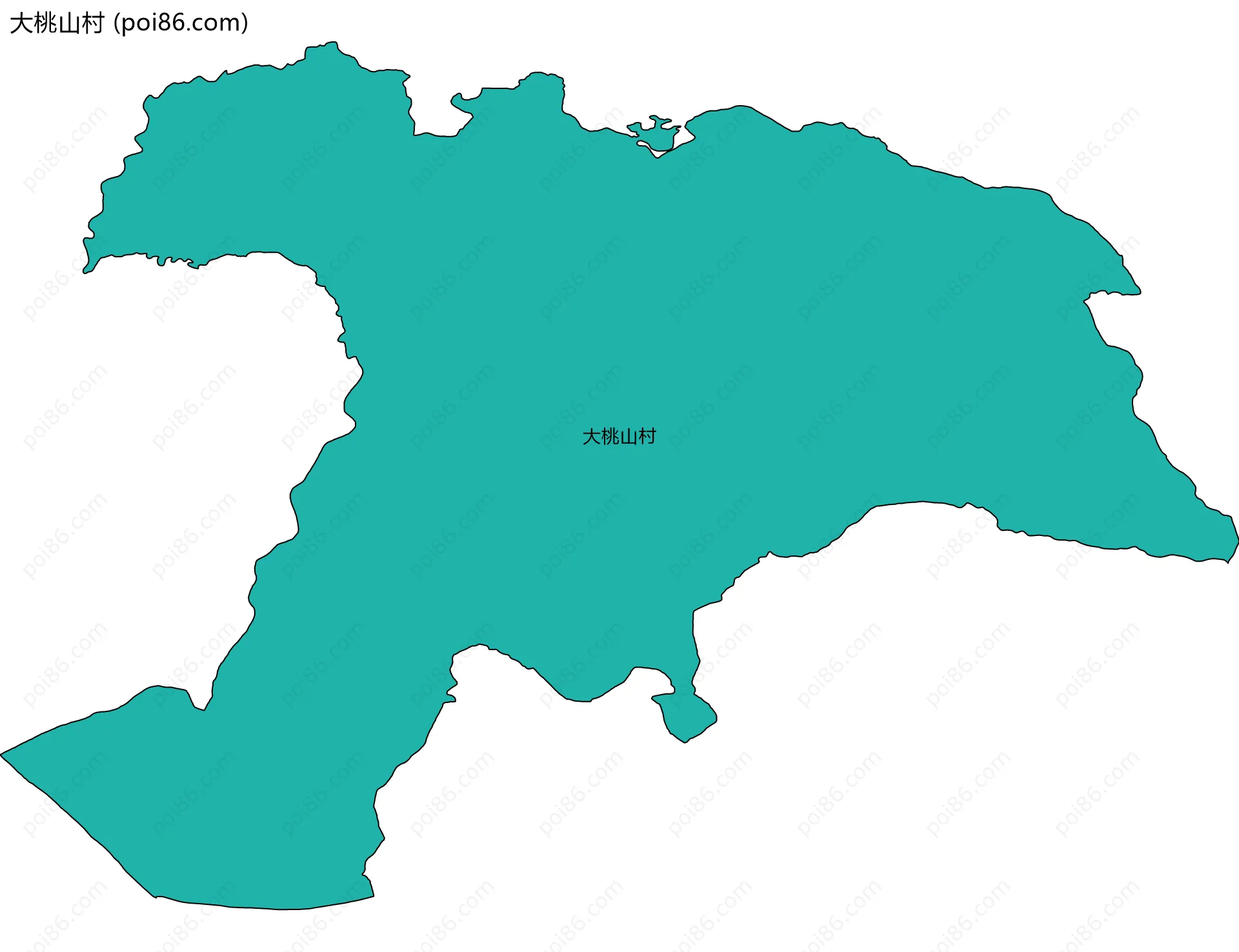 大桃山村边界地图