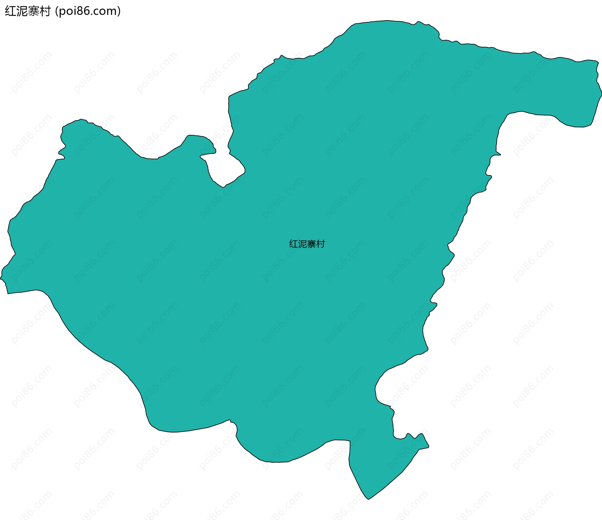 红泥寨村边界地图