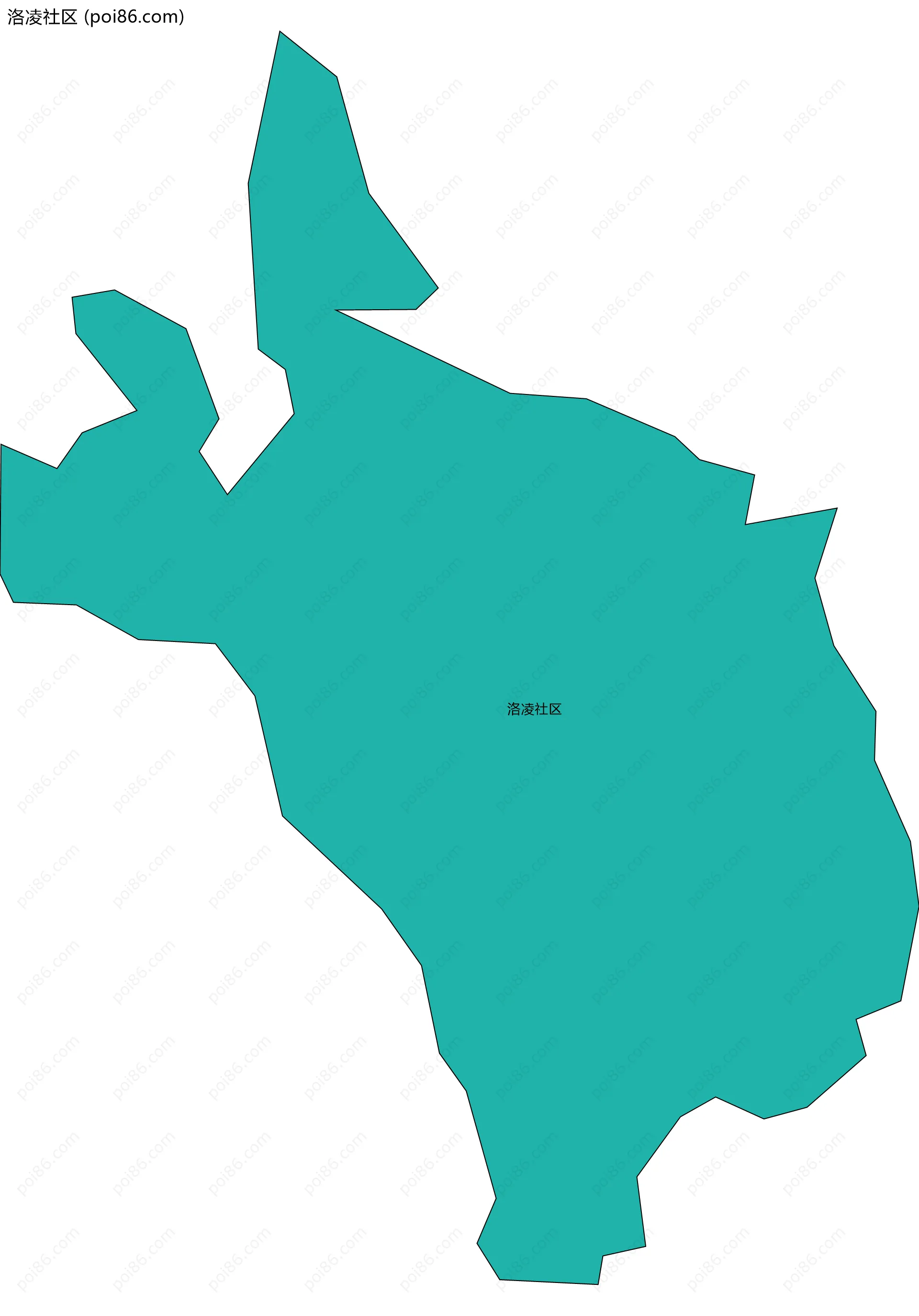洛凌社区边界地图