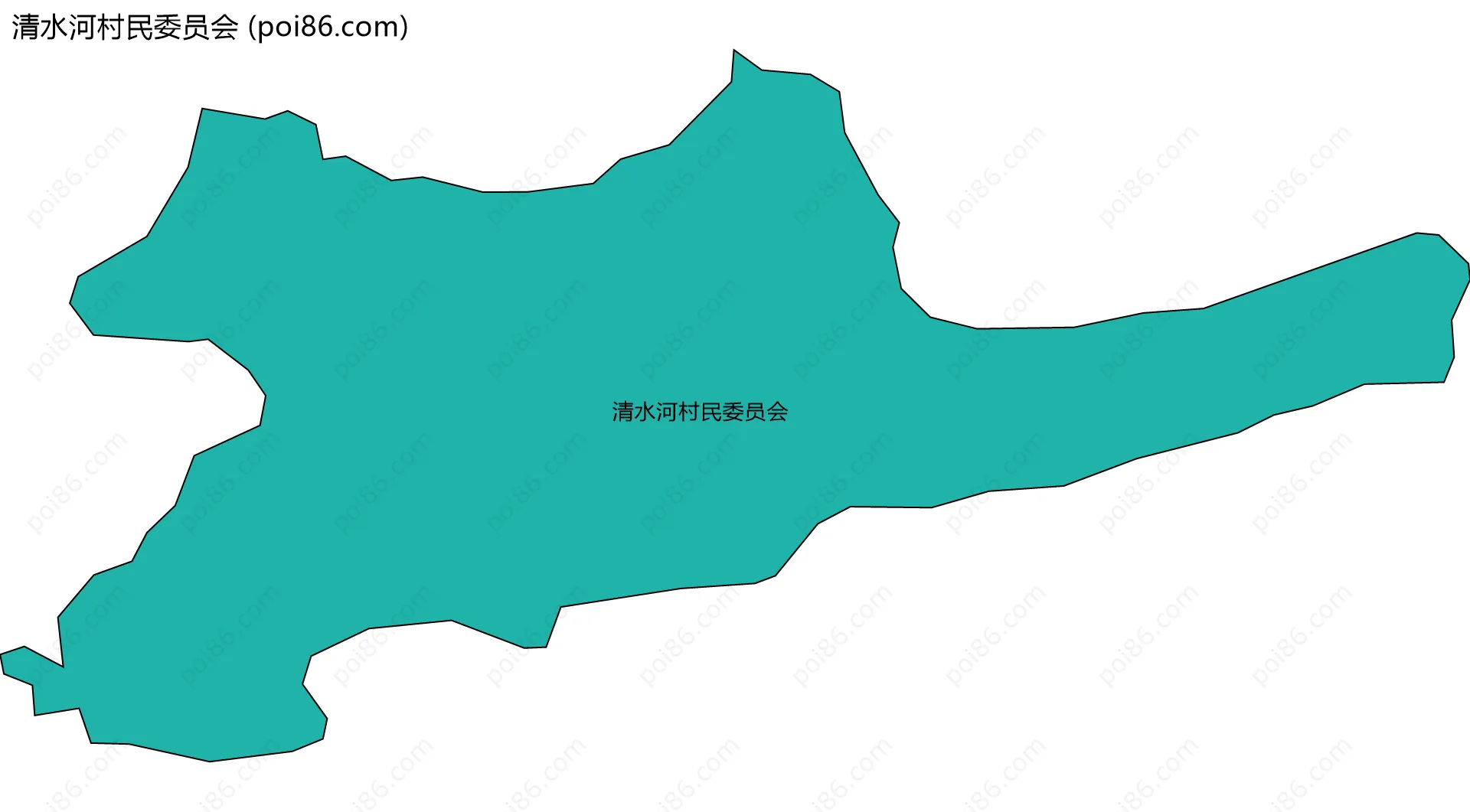 清水河村民委员会边界地图