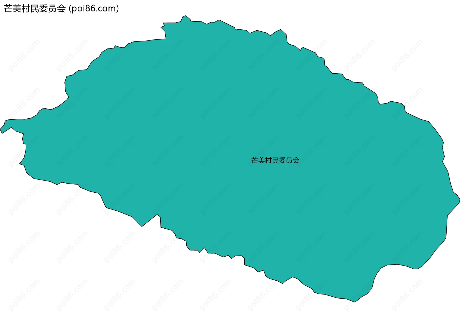 芒美村民委员会边界地图