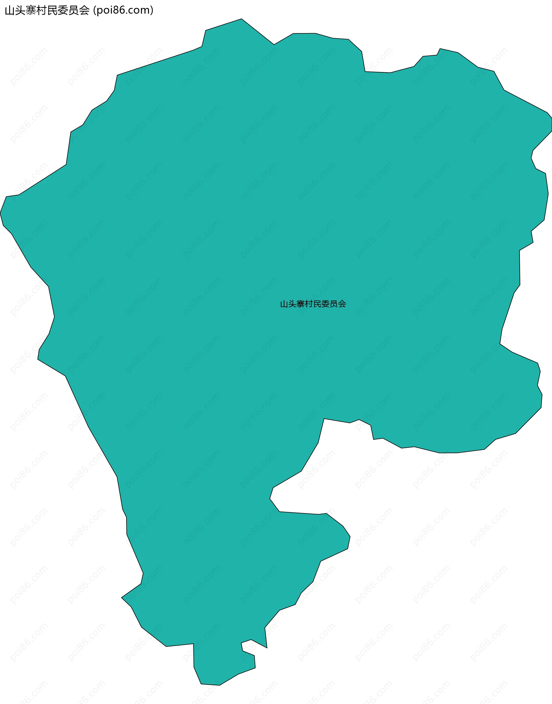 山头寨村民委员会边界地图