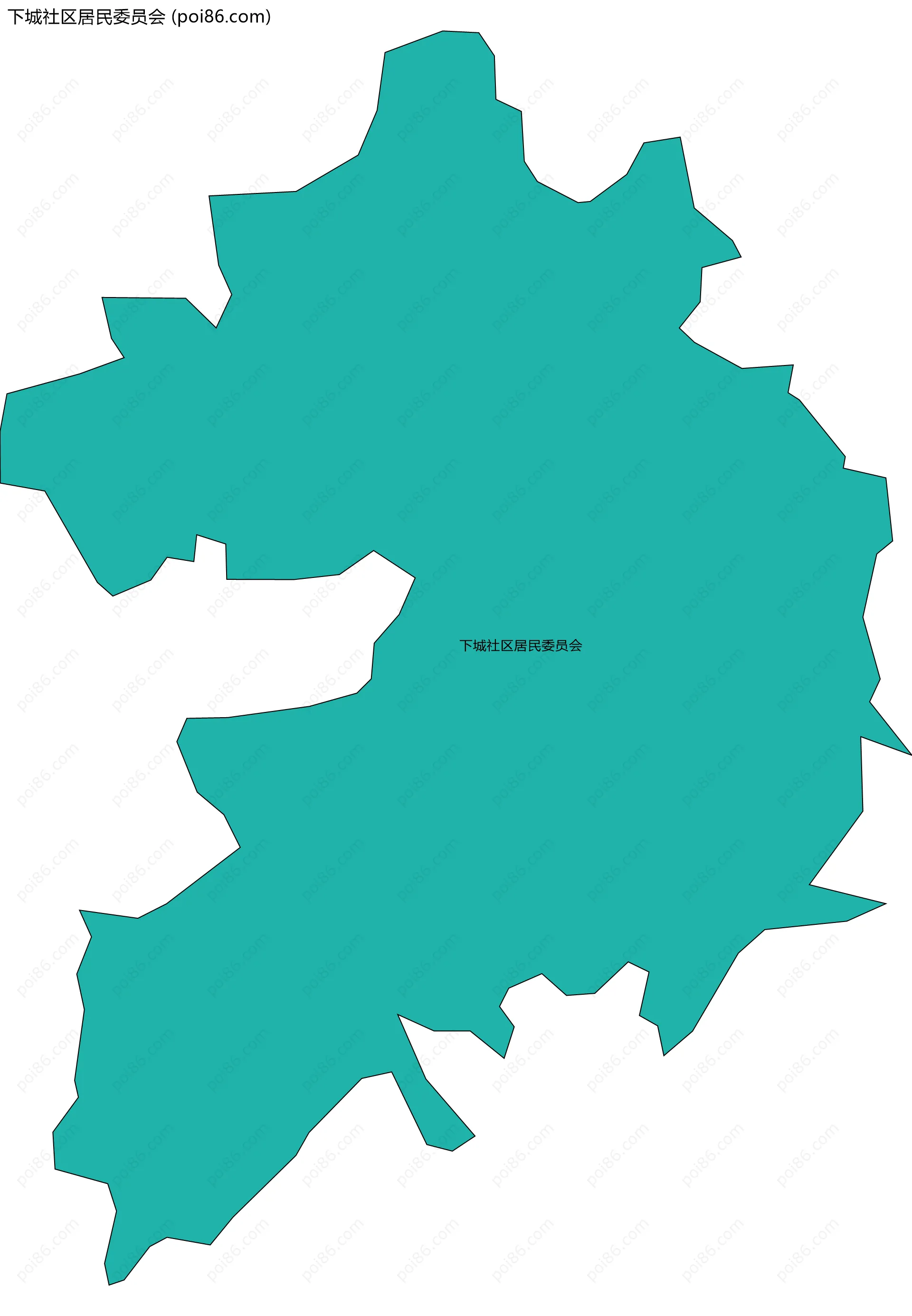 下城社区居民委员会边界地图