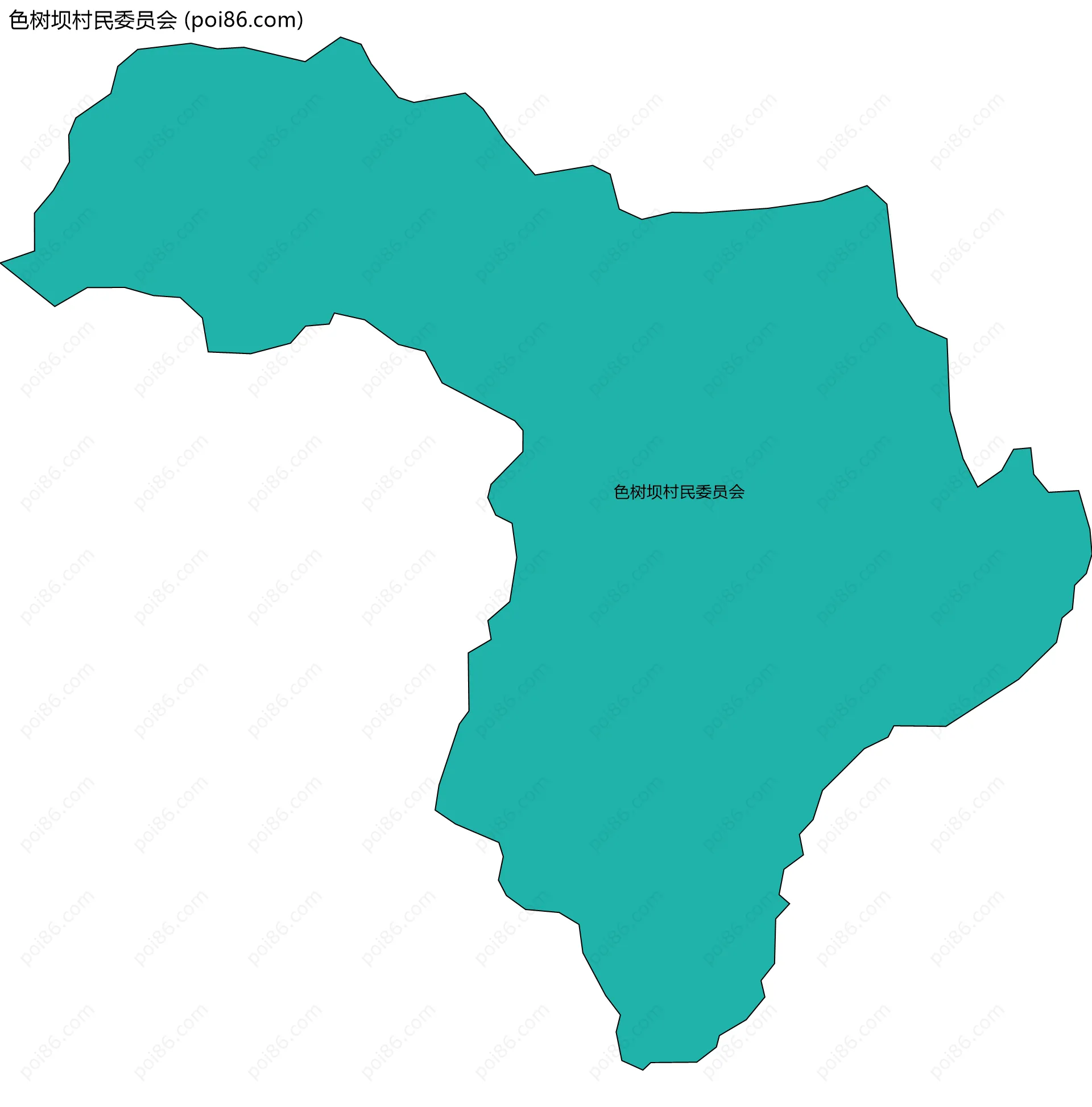 色树坝村民委员会边界地图