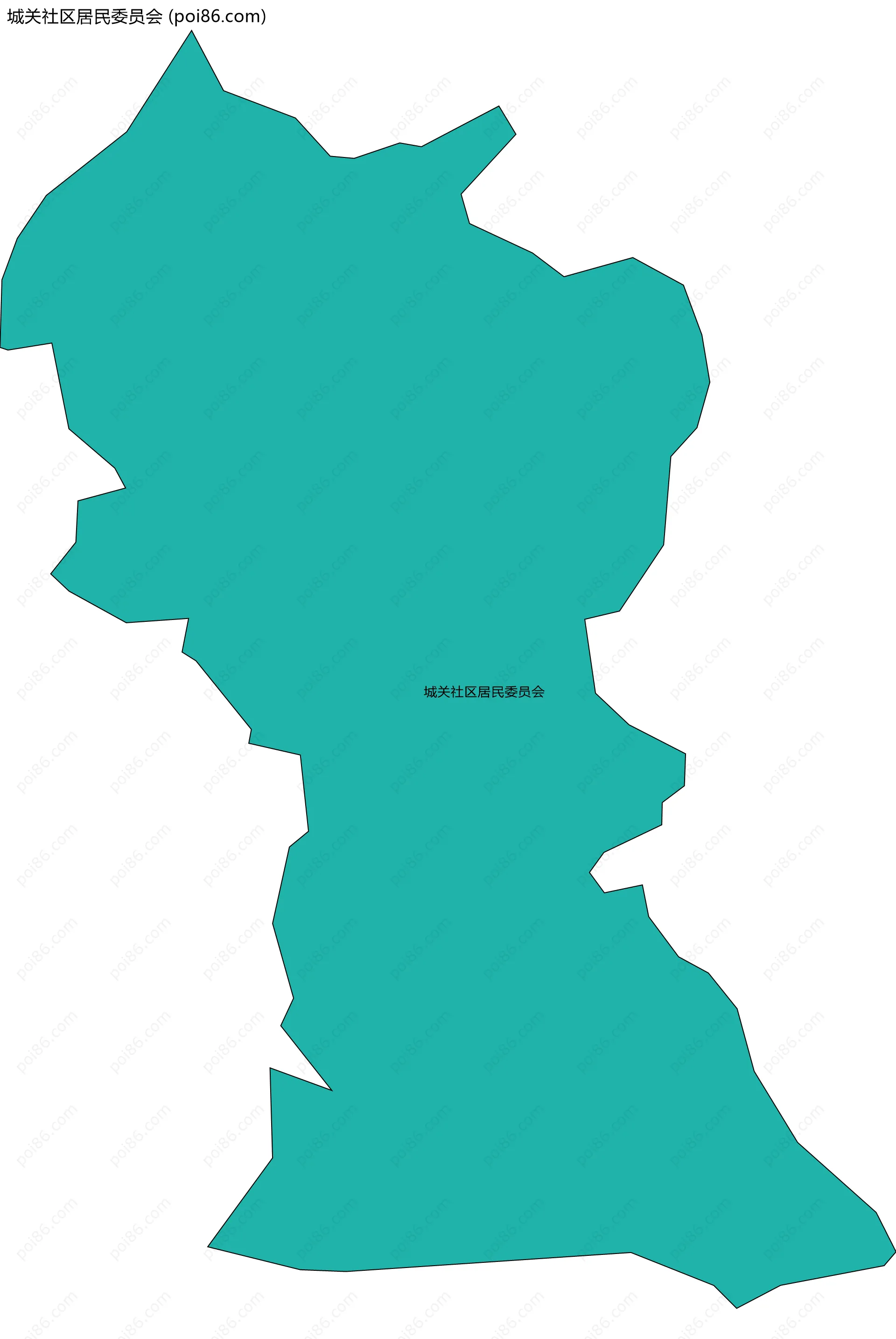 城关社区居民委员会边界地图