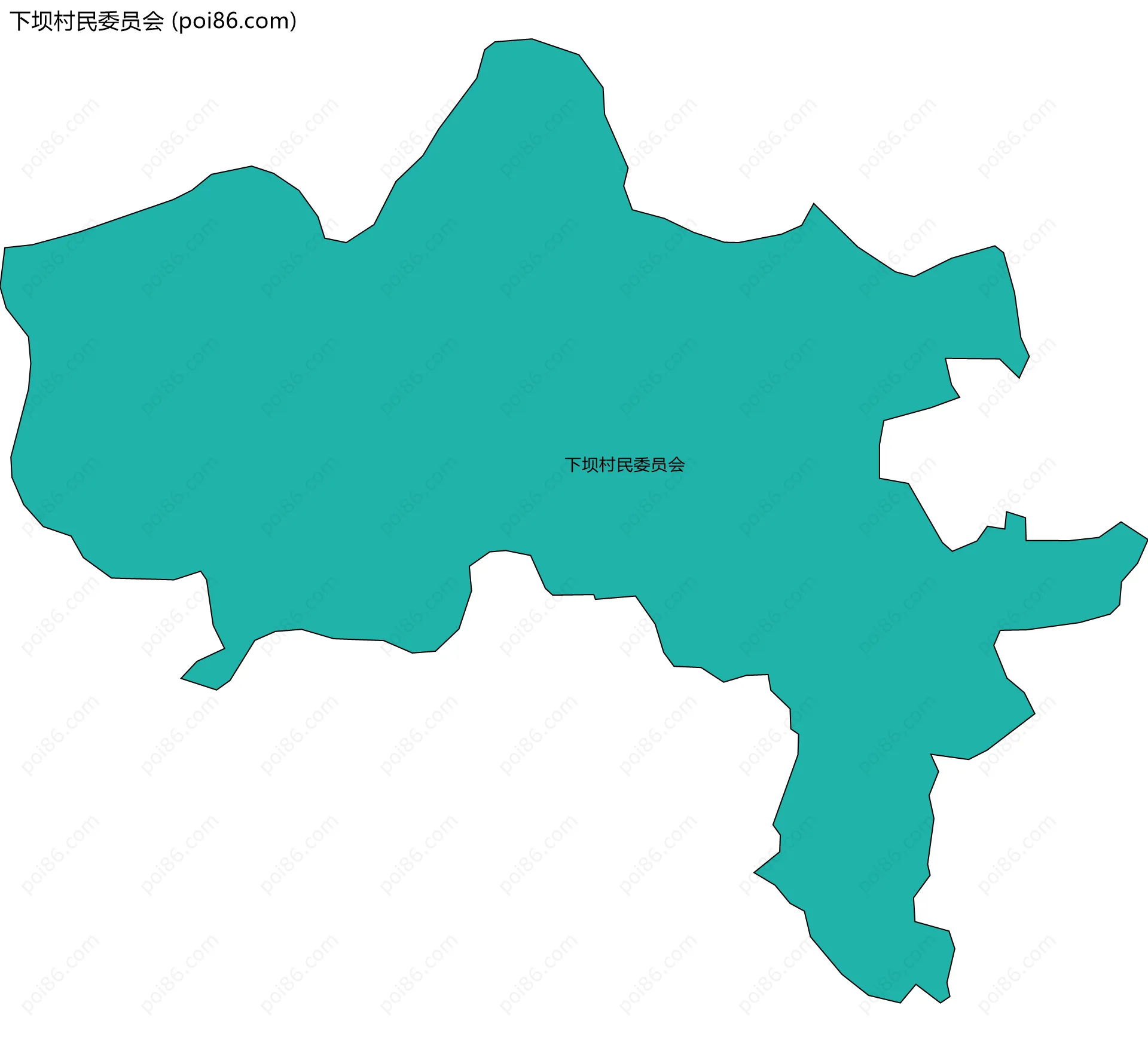下坝村民委员会边界地图