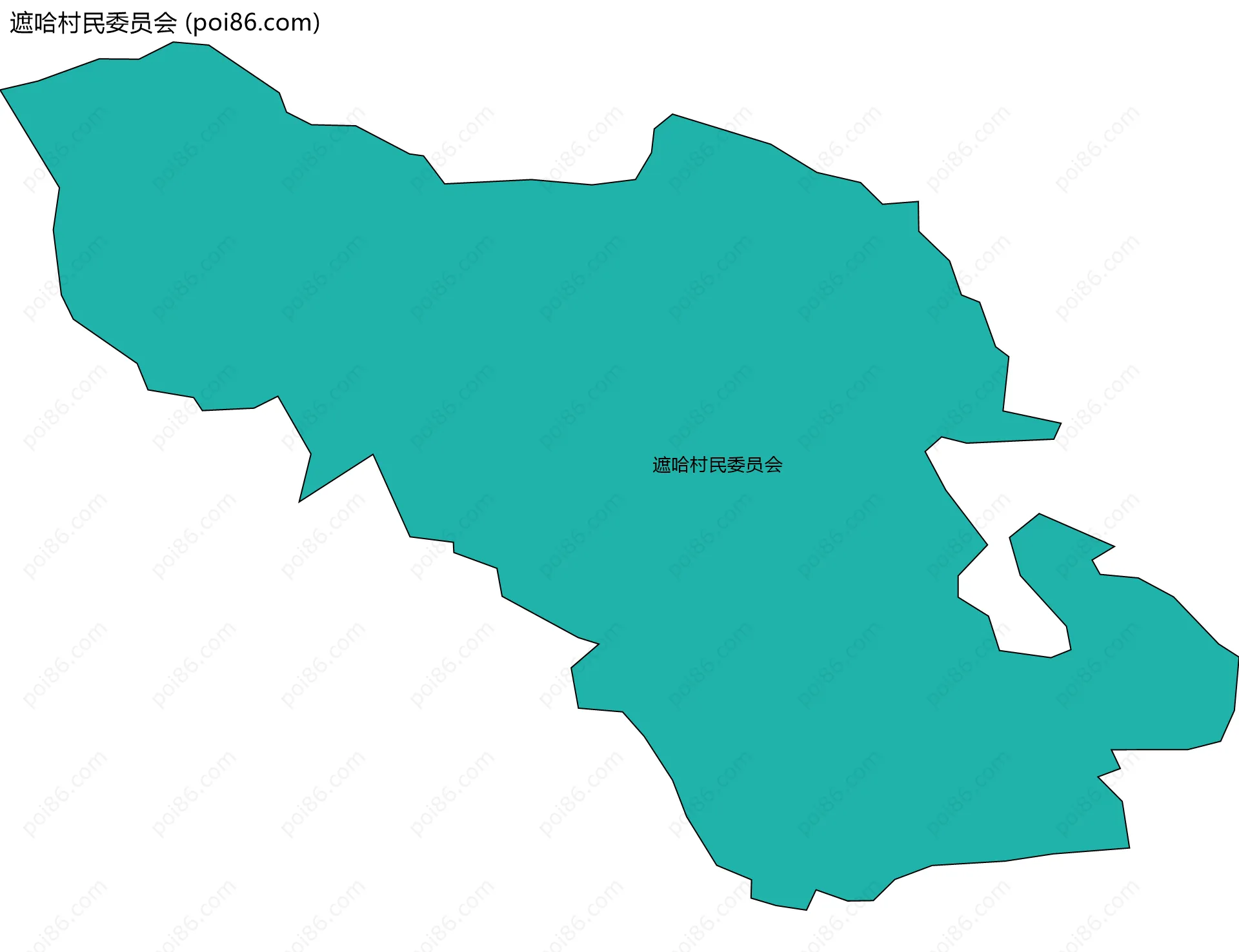 遮哈村民委员会边界地图