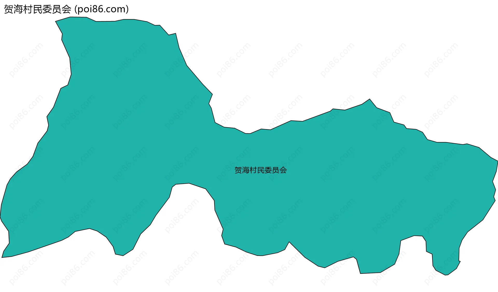 贺海村民委员会边界地图