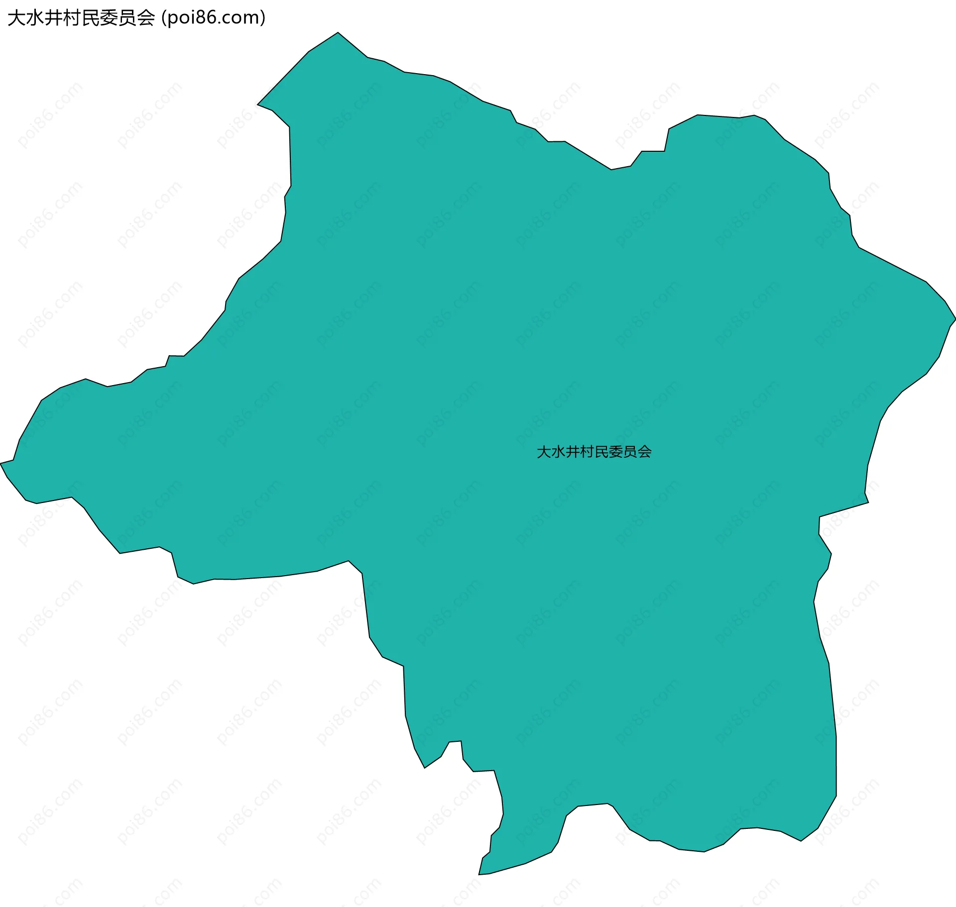 大水井村民委员会边界地图